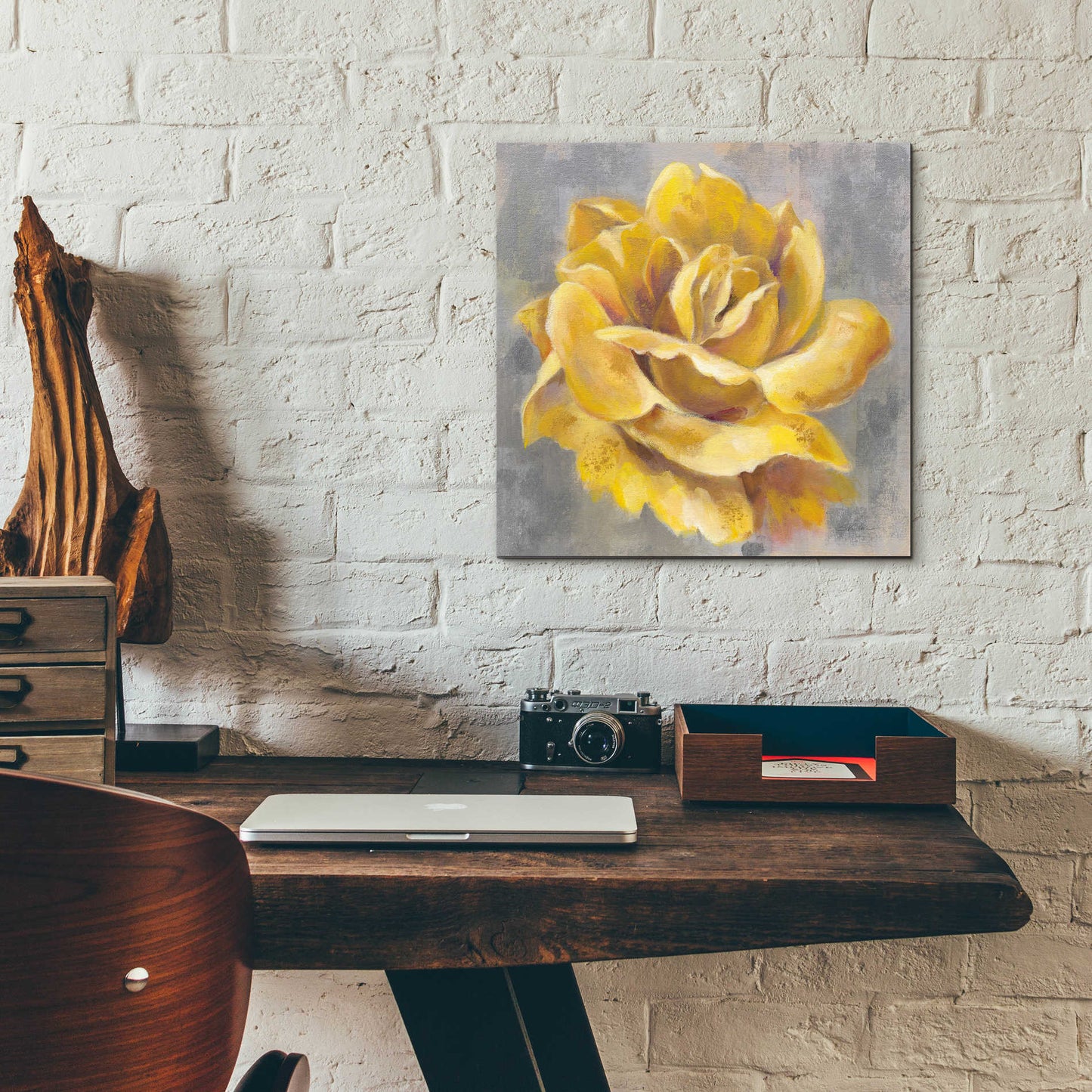 Epic Art 'Yellow Roses I' by Silvia Vassileva, Acrylic Glass Wall Art,12x12