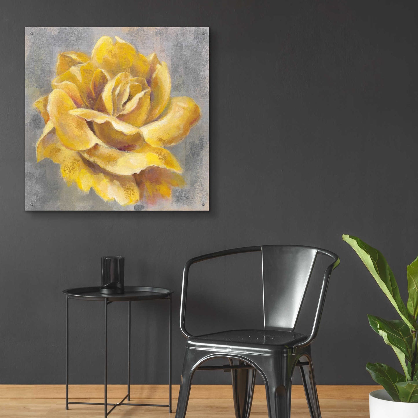 Epic Art 'Yellow Roses I' by Silvia Vassileva, Acrylic Glass Wall Art,36x36