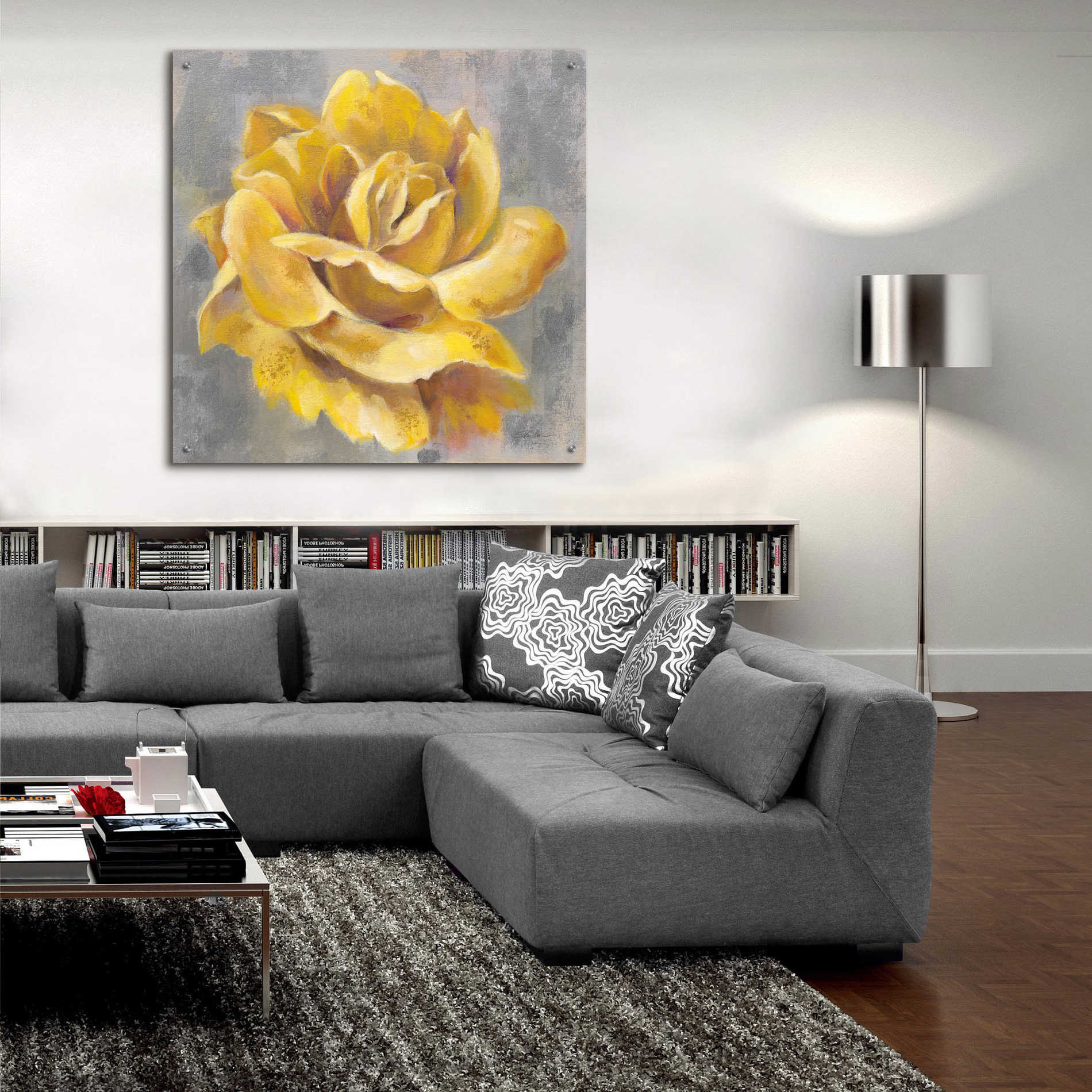 Epic Art 'Yellow Roses I' by Silvia Vassileva, Acrylic Glass Wall Art,36x36