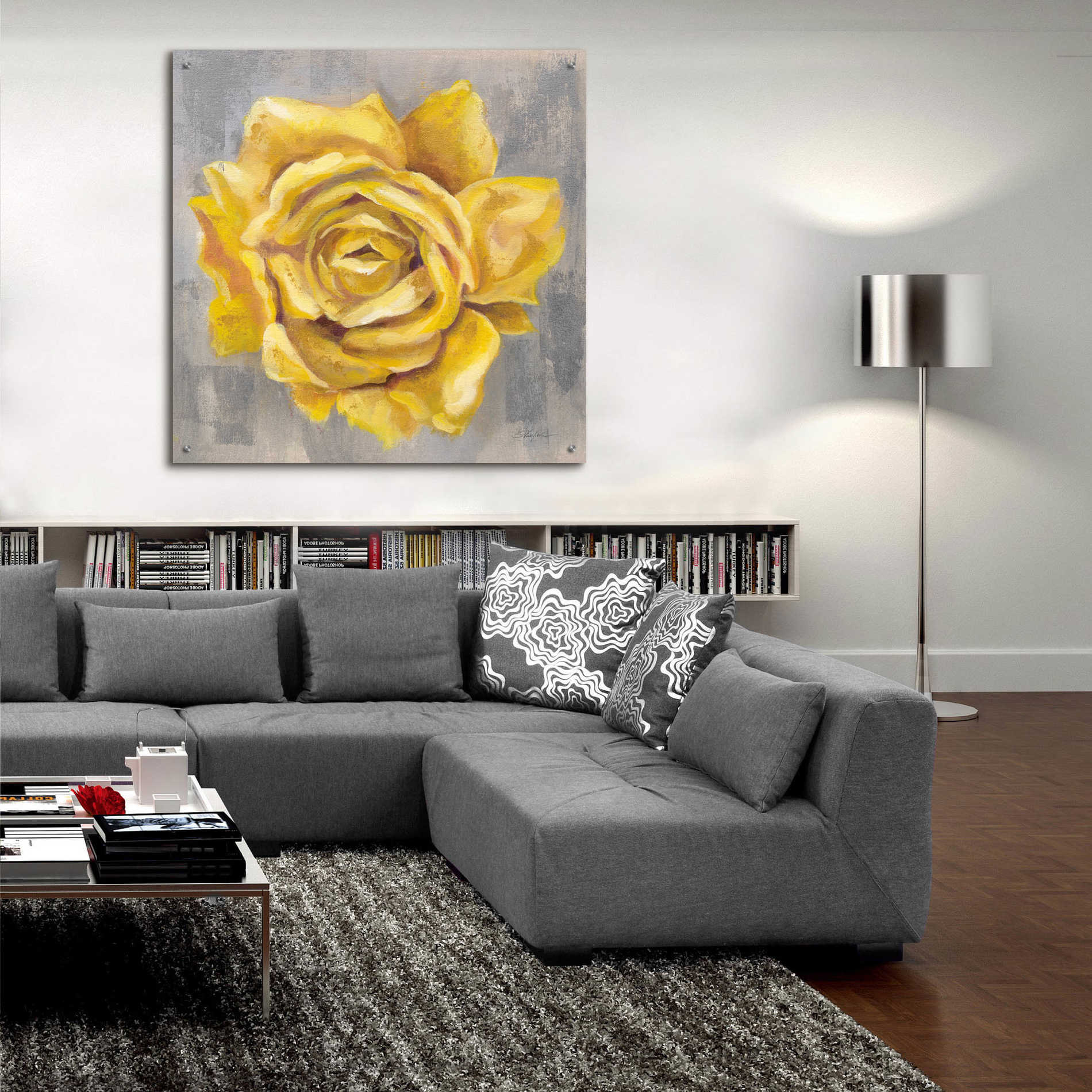 Epic Art 'Yellow Roses II' by Silvia Vassileva, Acrylic Glass Wall Art,36x36
