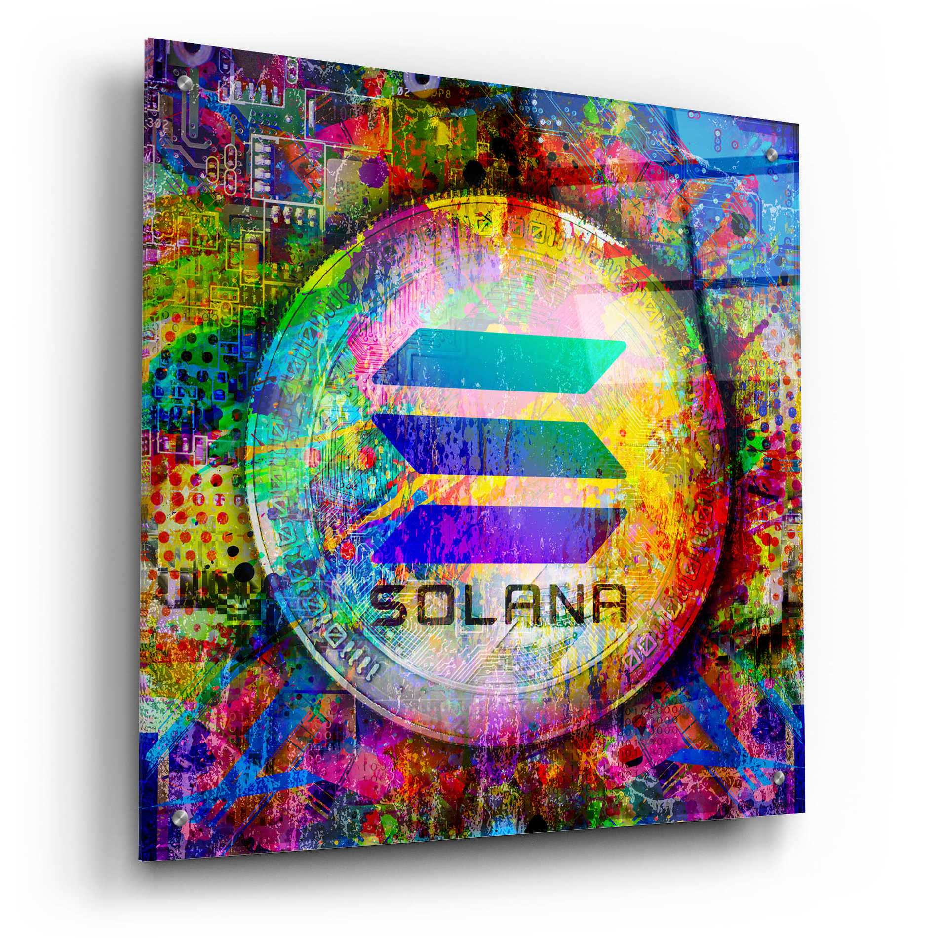 Epic Art 'SOL Solana Crypto,' Acrylic Glass Wall Art – EpicArt.com