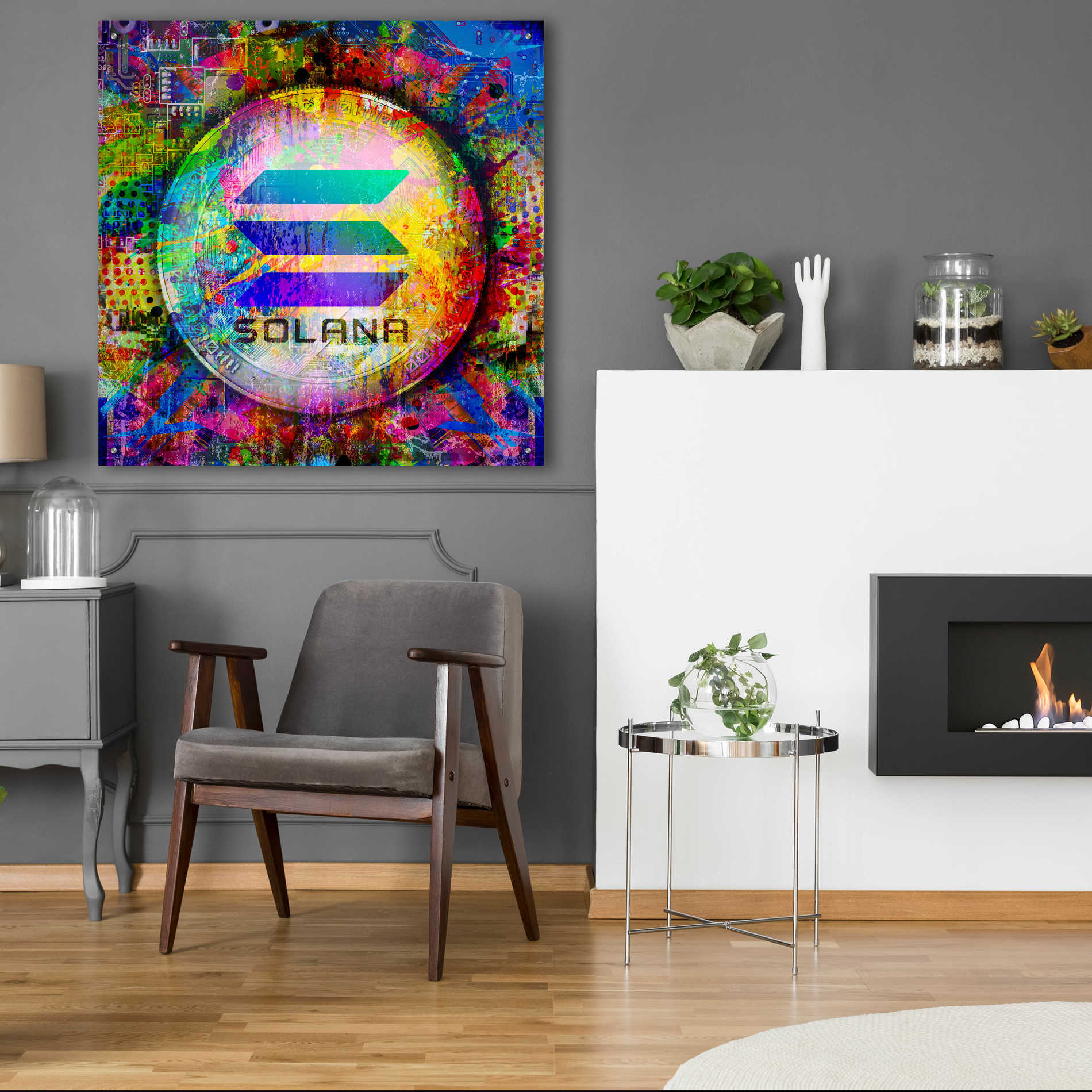Epic Art 'SOL Solana Crypto,' Acrylic Glass Wall Art – EpicArt.com
