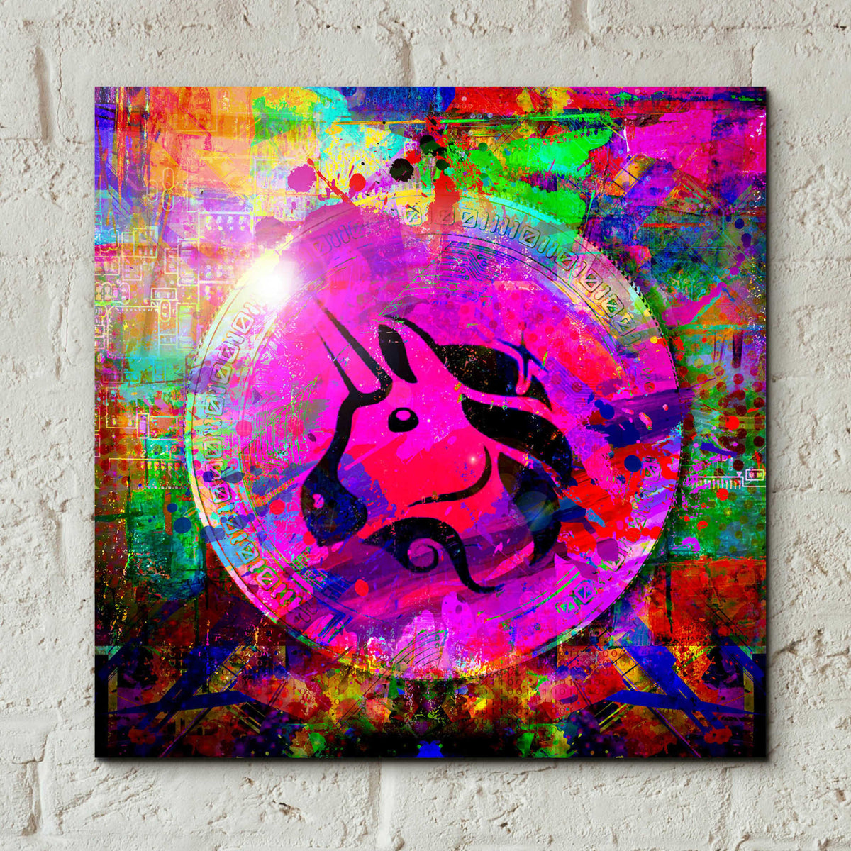 Epic Art 'UNI Uniswap Crypto,' Acrylic Glass Wall Art,12x12