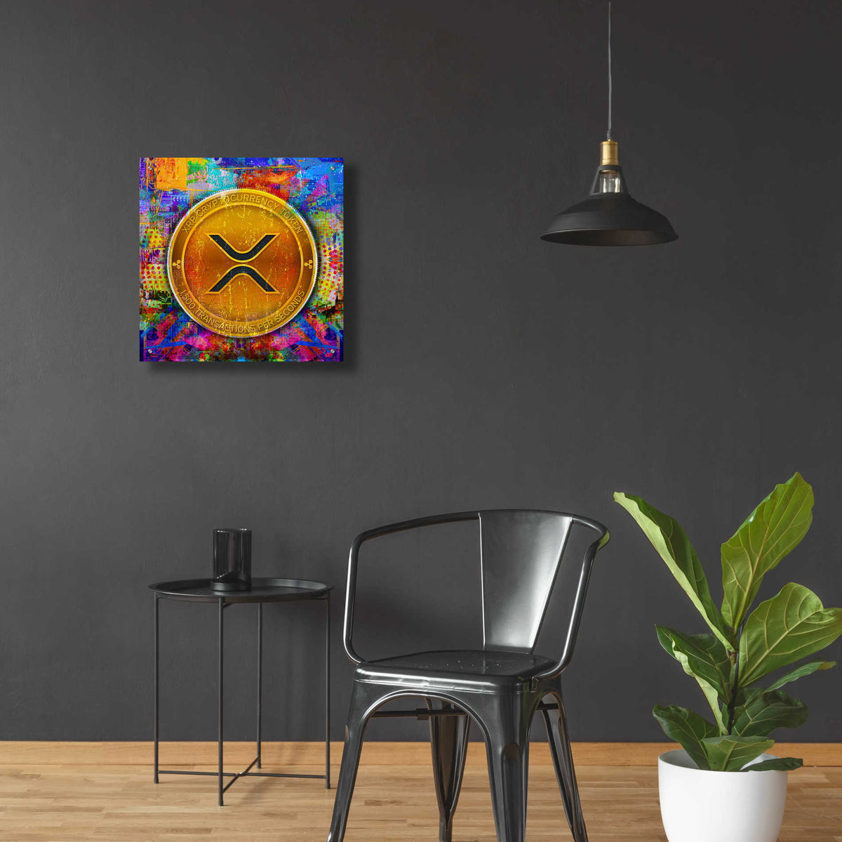 Epic Art 'XRP Crypto,' Acrylic Glass Wall Art,24x24