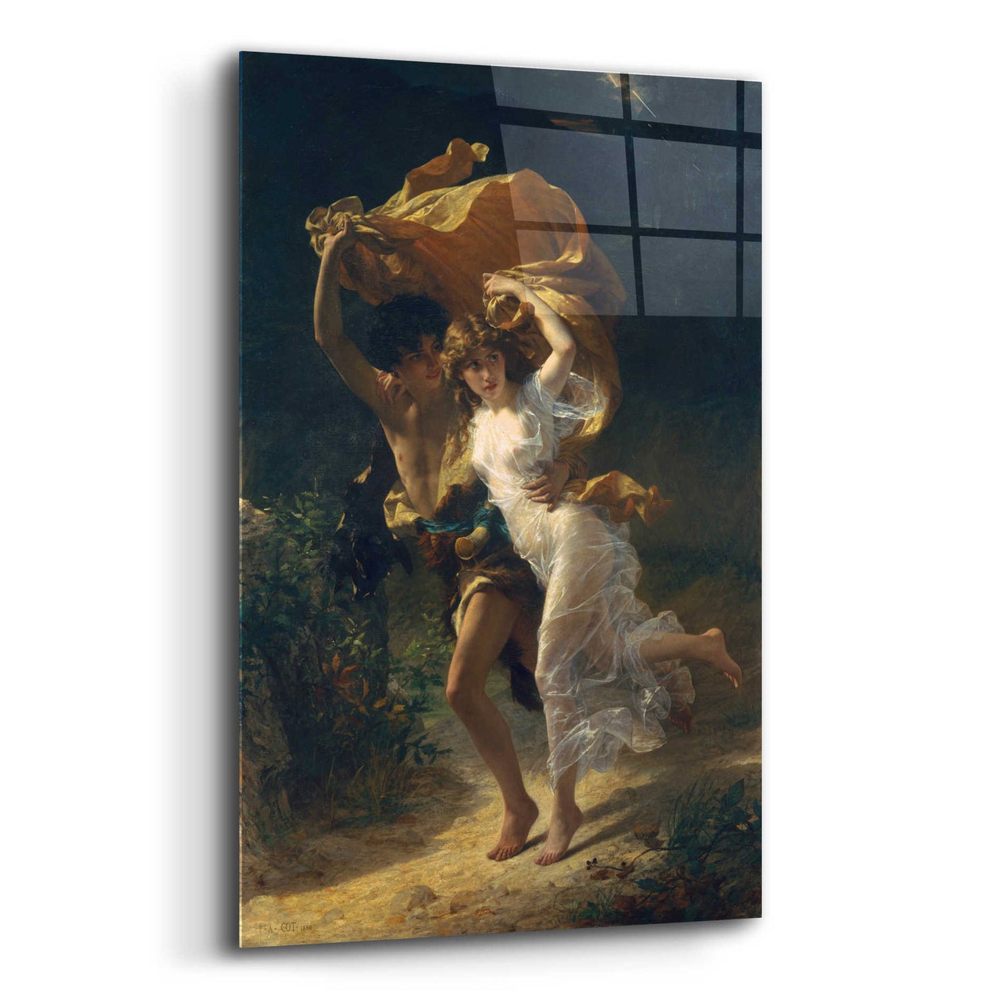 Epic Art 'The Storm' by Pierre Auguste Cot, Acrylic Glass Wall Art,12x16