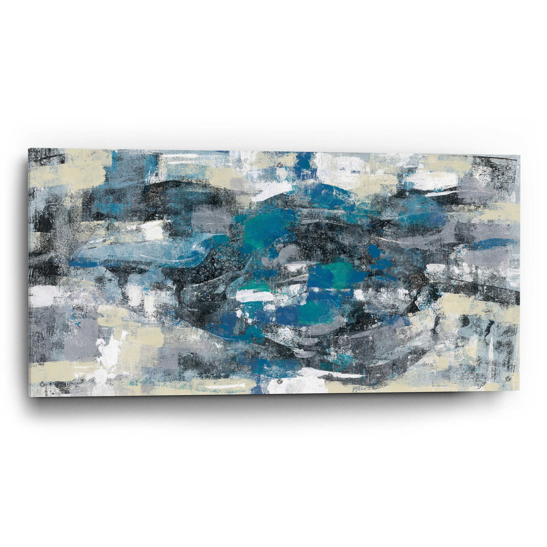 Epic Art 'Moonlight Splash' by Silvia Vassileva, Acrylic Glass Wall Art,48x24