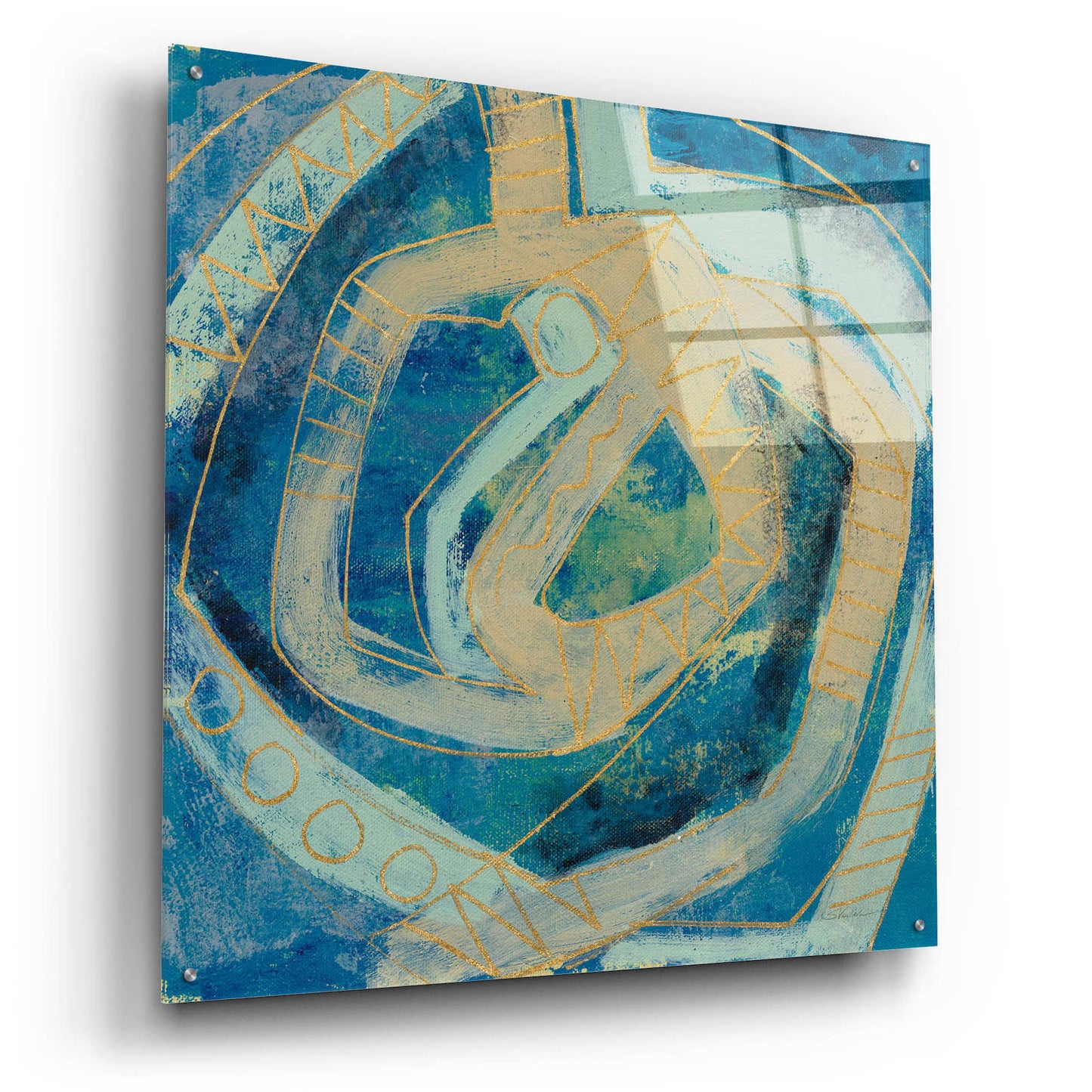 Epic Art 'Mid Modern Tile I' by Silvia Vassileva, Acrylic Glass Wall Art,36x36