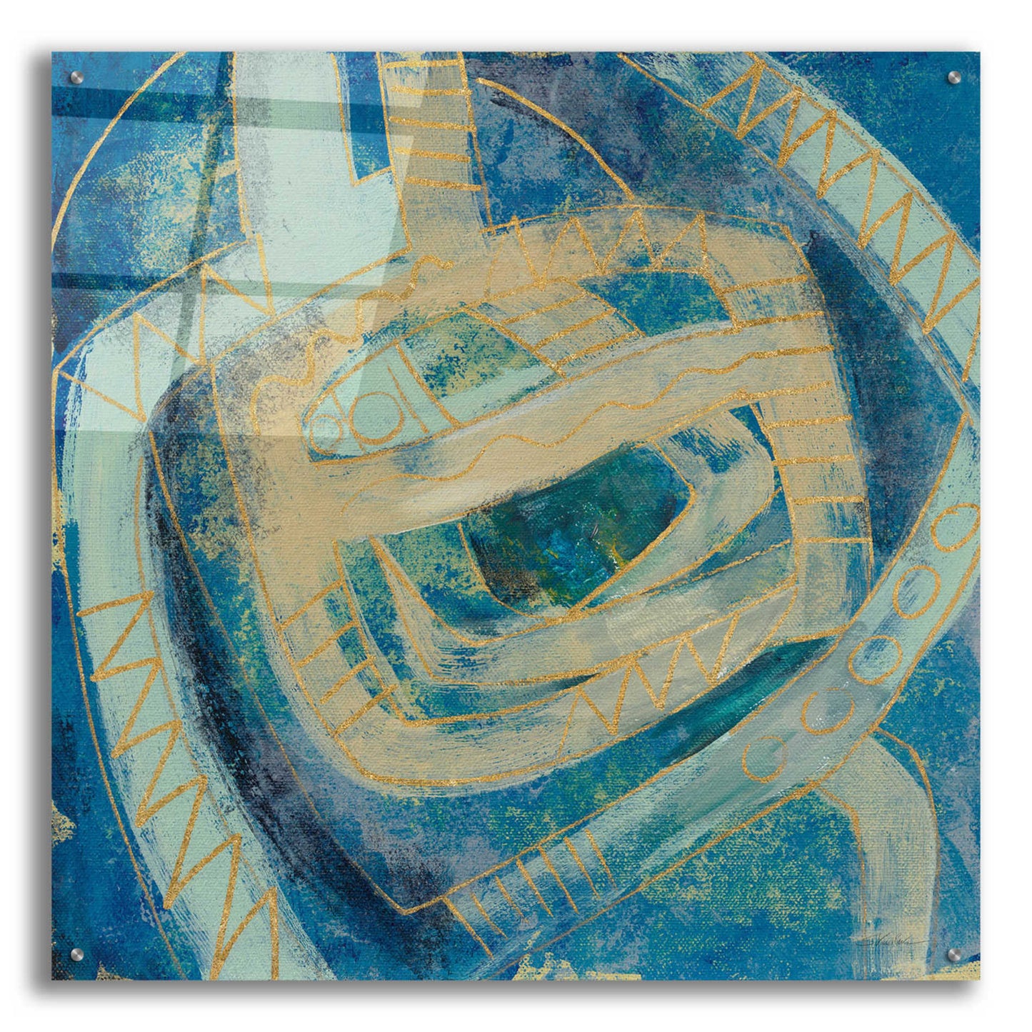 Epic Art 'Mid Modern Tile II' by Silvia Vassileva, Acrylic Glass Wall Art,36x36