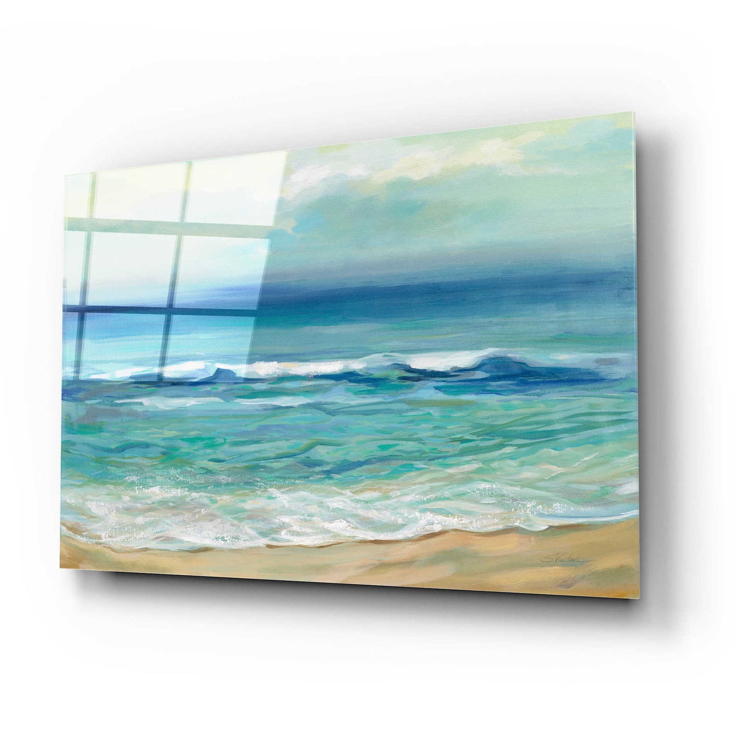 Epic Art 'Seaside Sunrise' by Silvia Vassileva, Acrylic Glass Wall Art,24x16