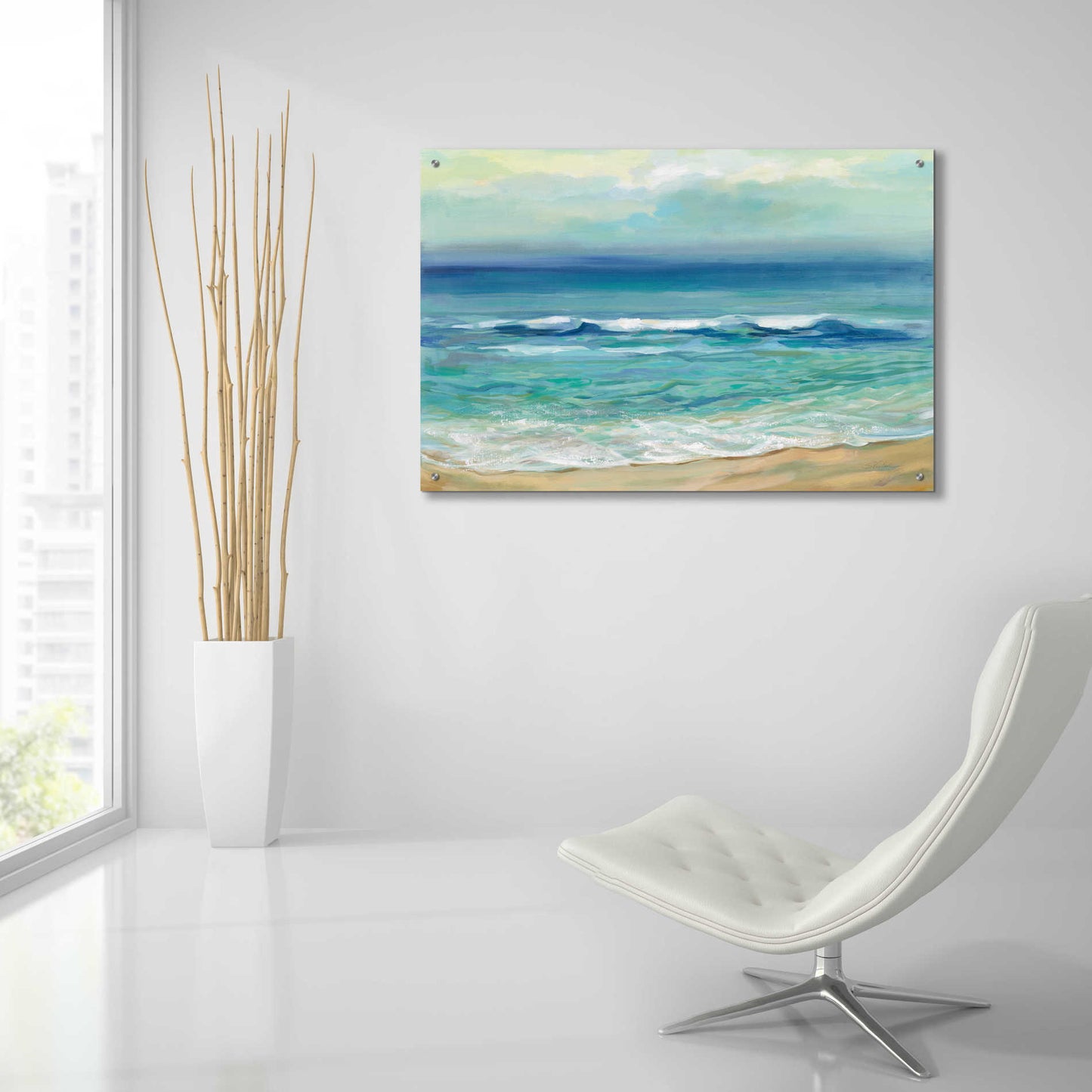 Epic Art 'Seaside Sunrise' by Silvia Vassileva, Acrylic Glass Wall Art,36x24