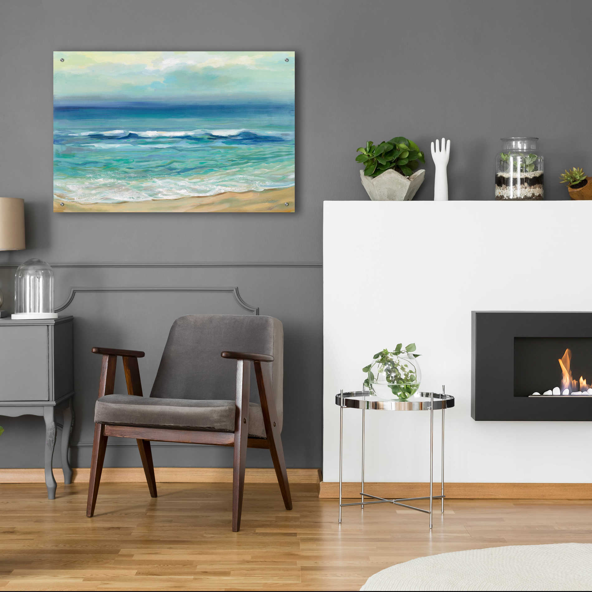 Epic Art 'Seaside Sunrise' by Silvia Vassileva, Acrylic Glass Wall Art,36x24