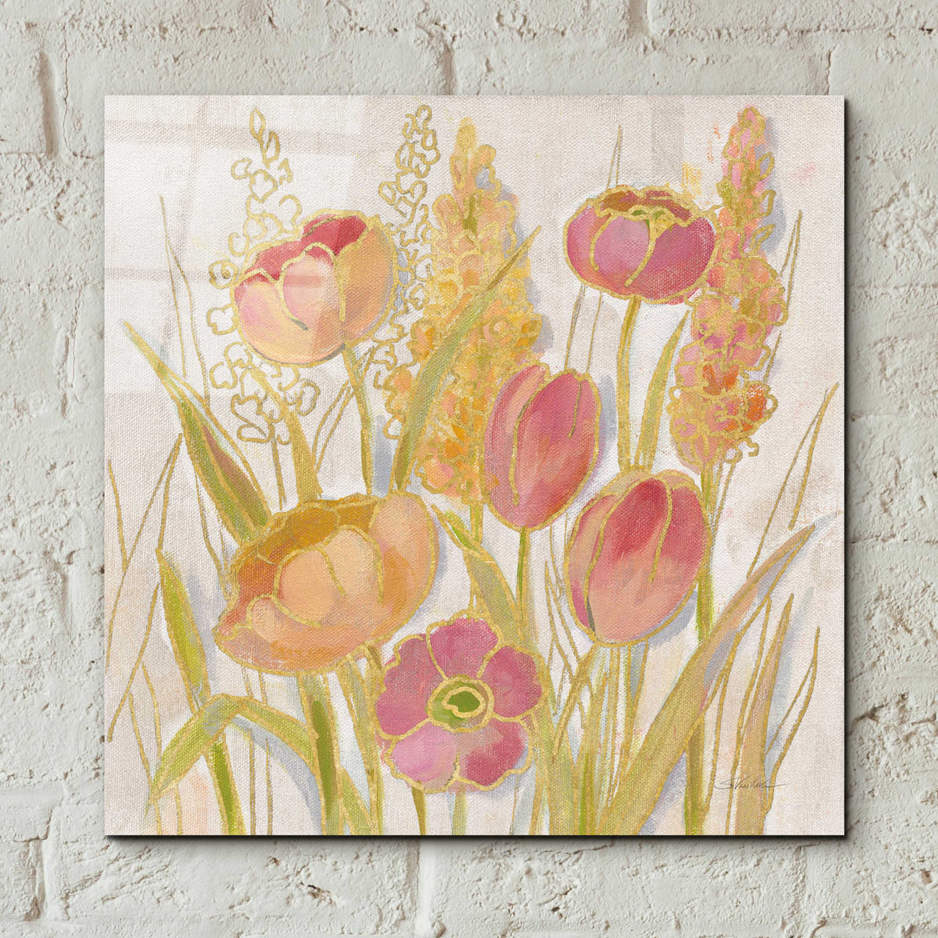 Epic Art 'Opalescent Floral II' by Silvia Vassileva, Acrylic Glass Wall Art,12x12