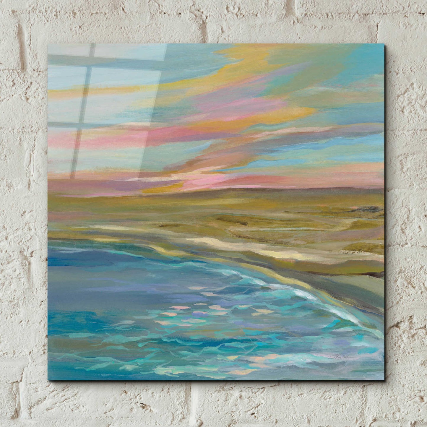Epic Art 'Sunrise Dunes' by Silvia Vassileva, Acrylic Glass Wall Art,12x12