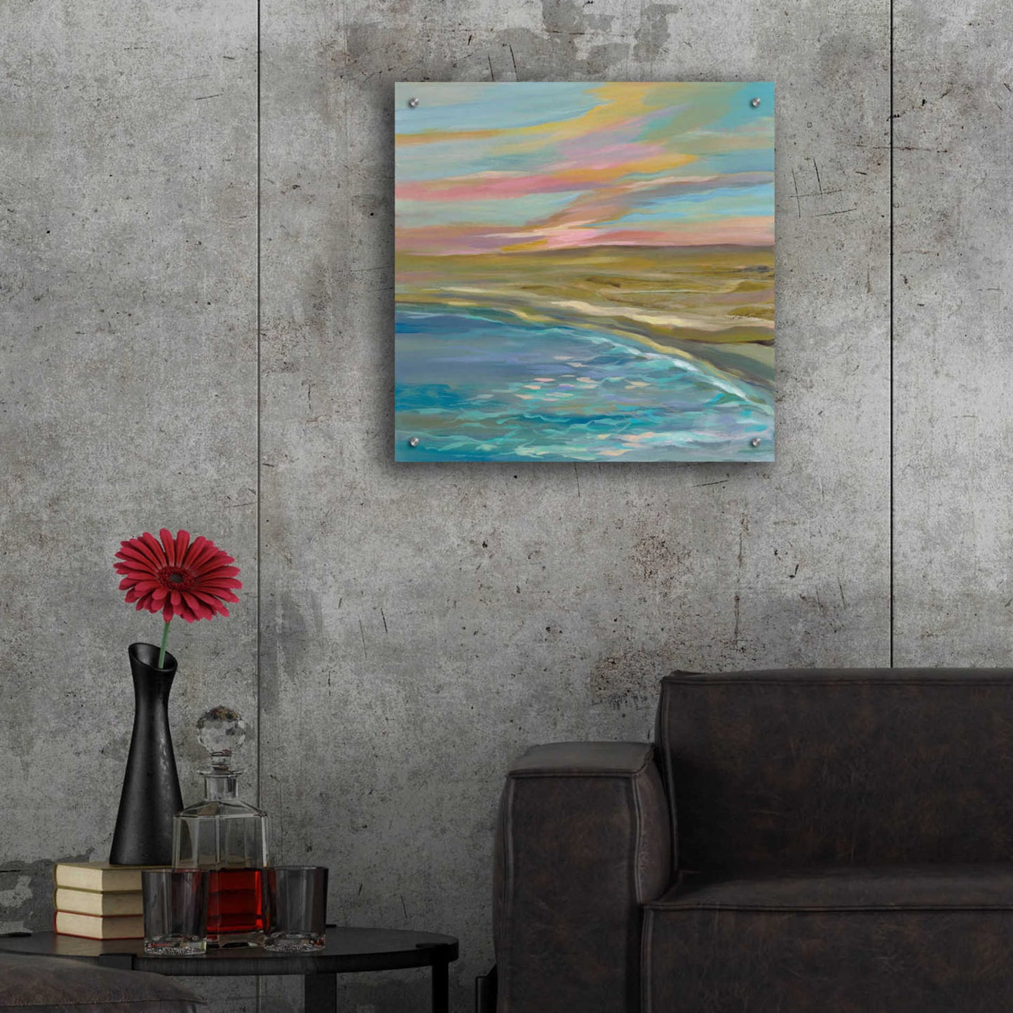 Epic Art 'Sunrise Dunes' by Silvia Vassileva, Acrylic Glass Wall Art,24x24