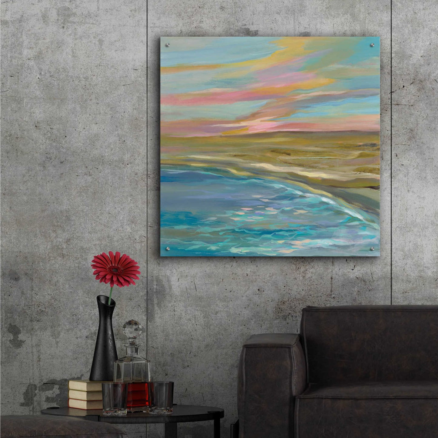 Epic Art 'Sunrise Dunes' by Silvia Vassileva, Acrylic Glass Wall Art,36x36