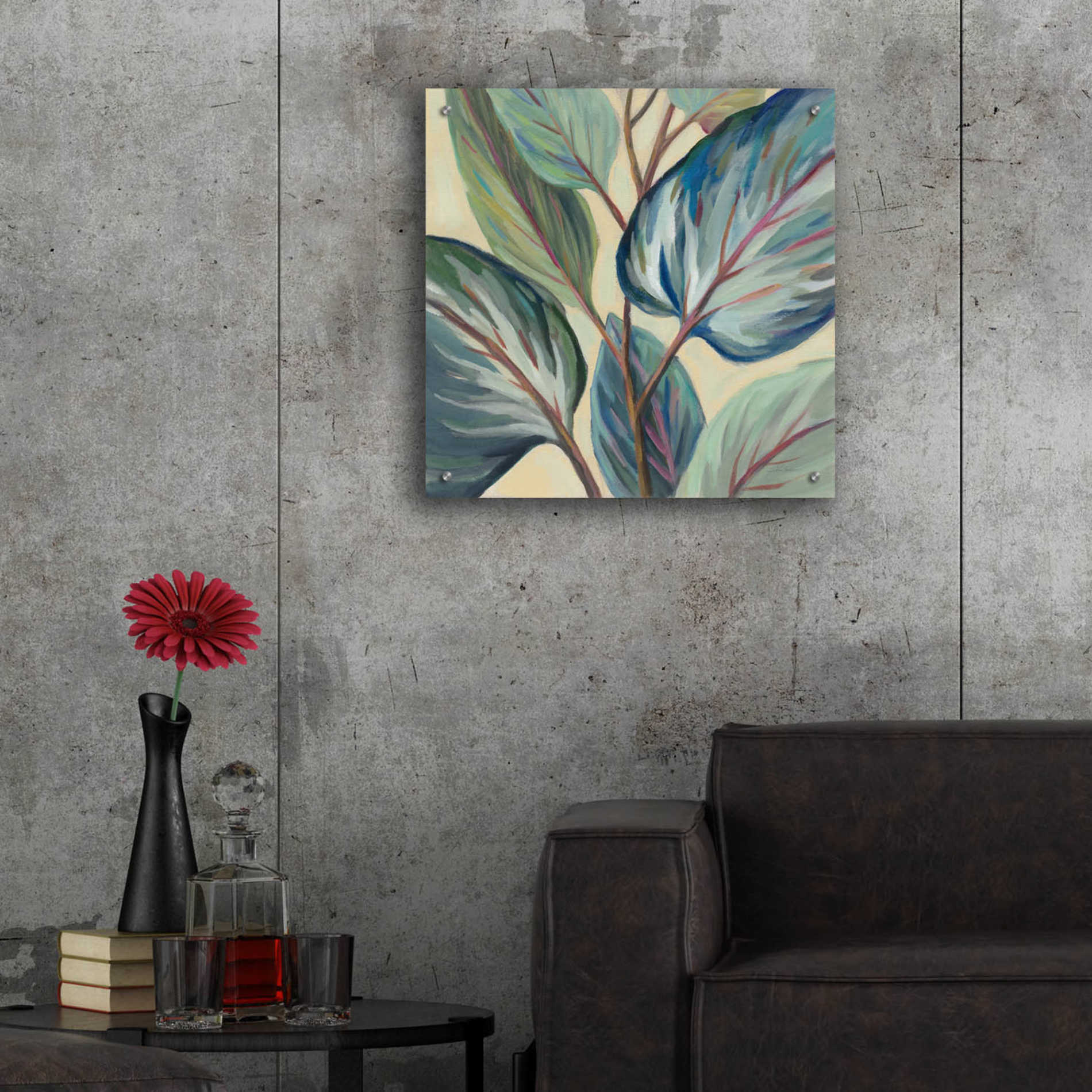 Epic Art 'Greenhouse Leaves' by Silvia Vassileva, Acrylic Glass Wall Art,24x24