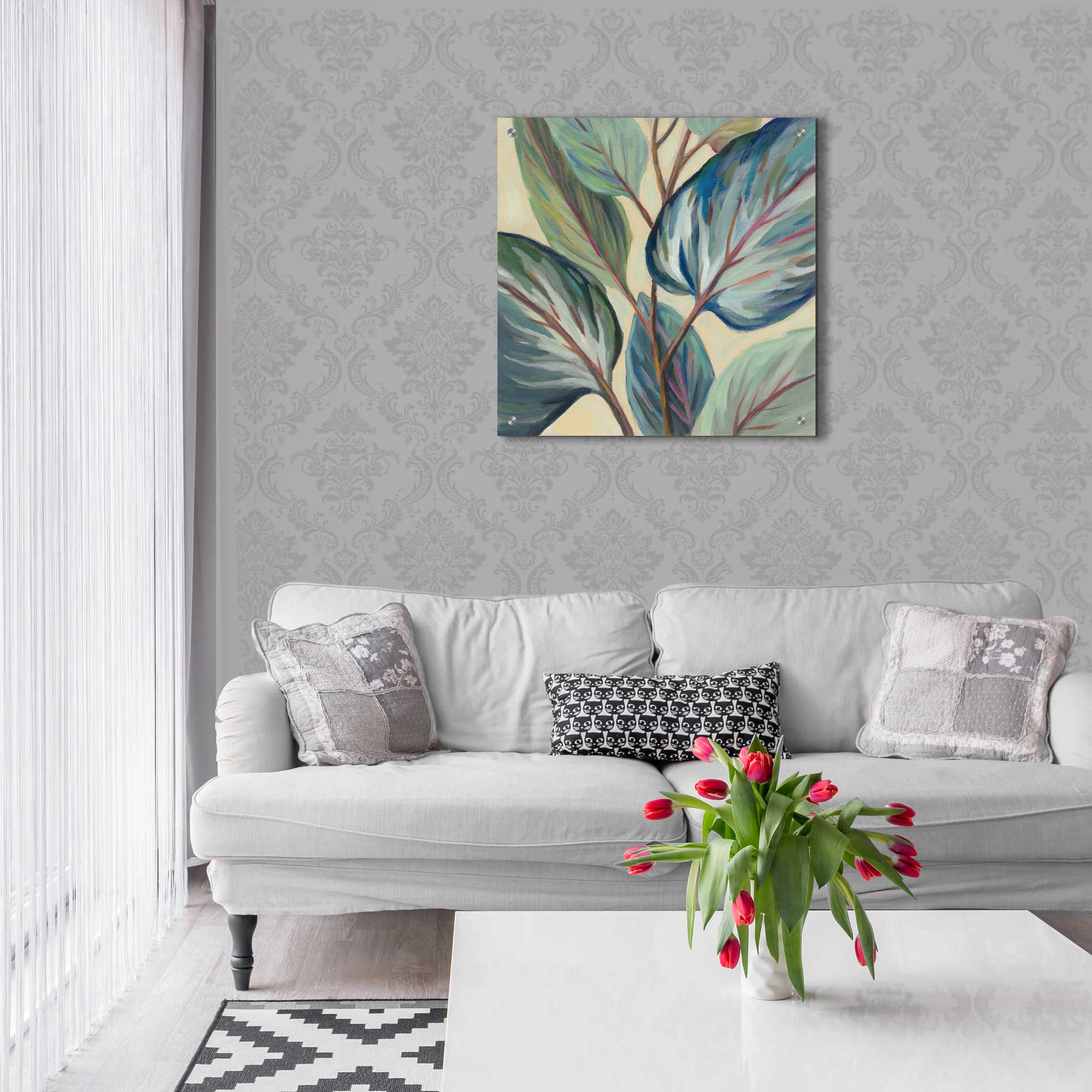 Epic Art 'Greenhouse Leaves' by Silvia Vassileva, Acrylic Glass Wall Art,24x24