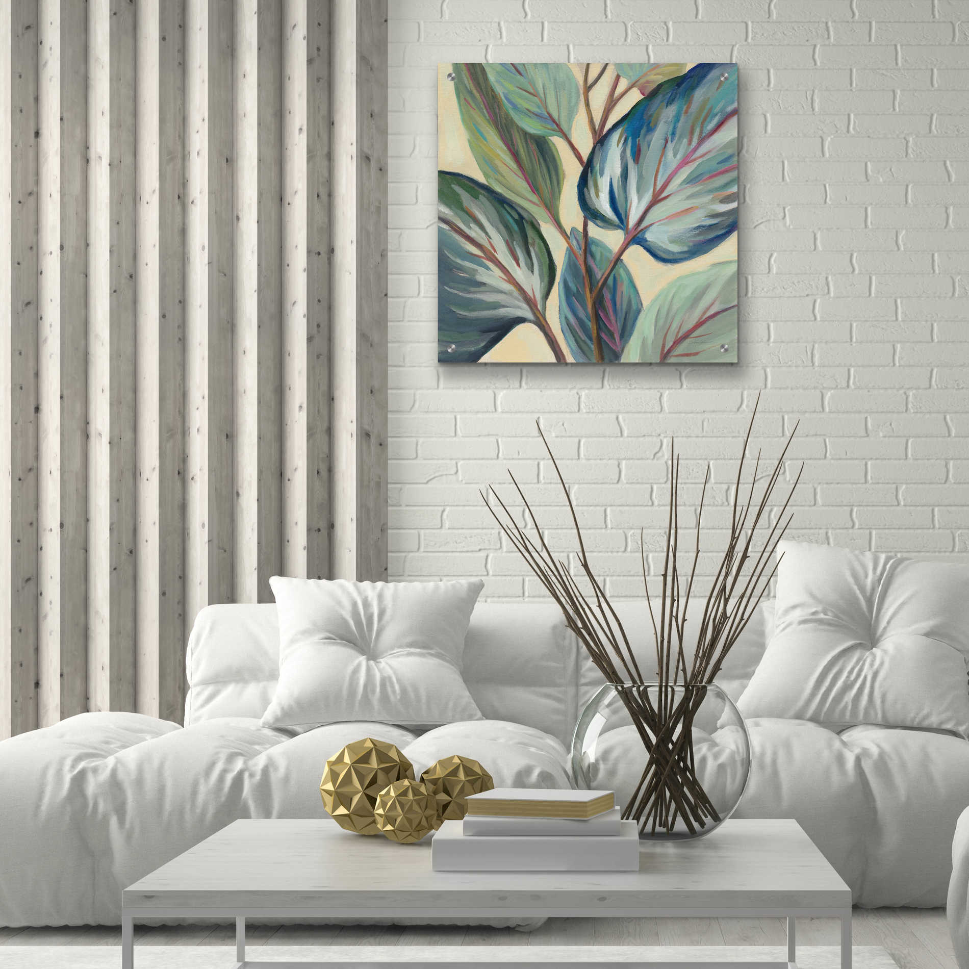 Epic Art 'Greenhouse Leaves' by Silvia Vassileva, Acrylic Glass Wall Art,24x24