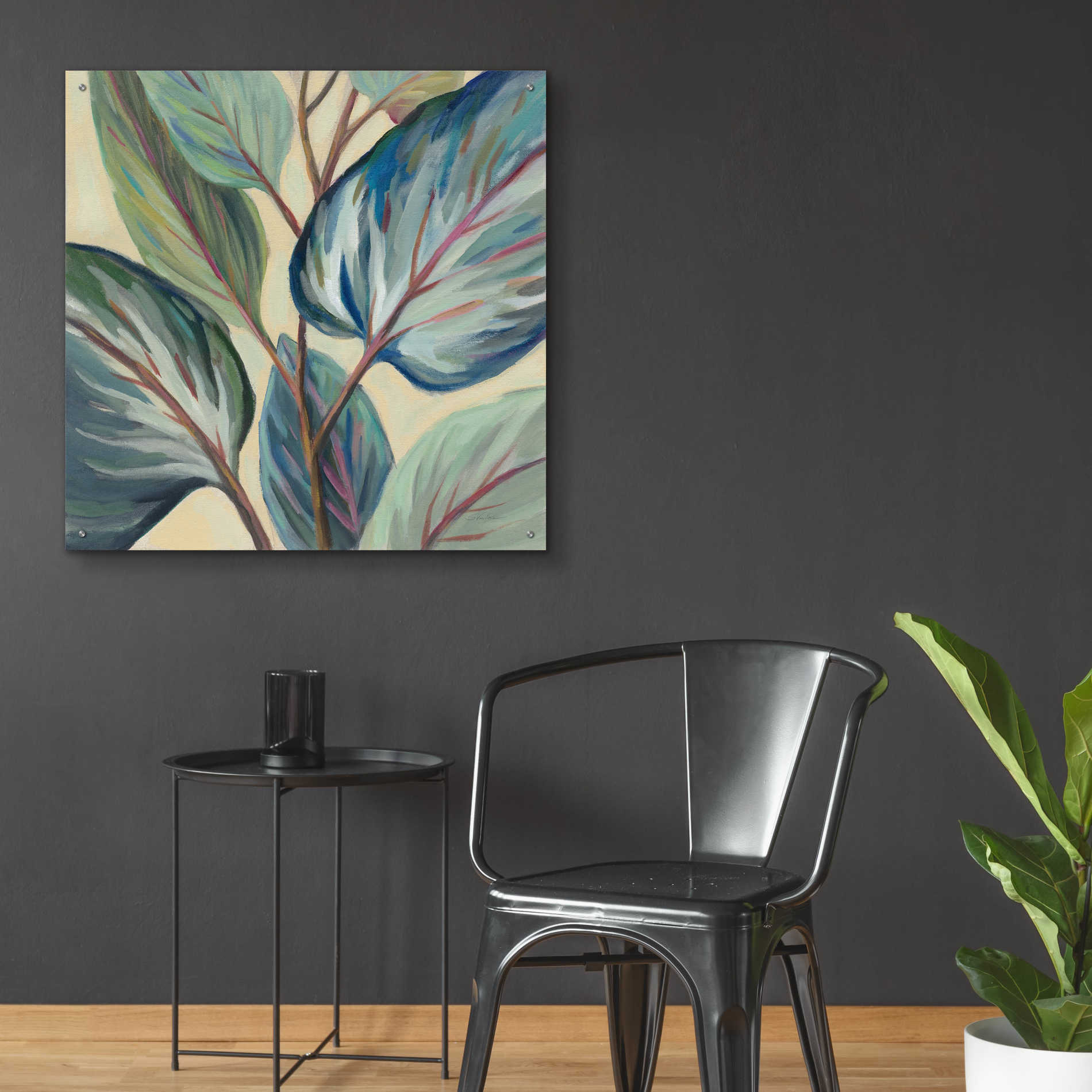 Epic Art 'Greenhouse Leaves' by Silvia Vassileva, Acrylic Glass Wall Art,36x36