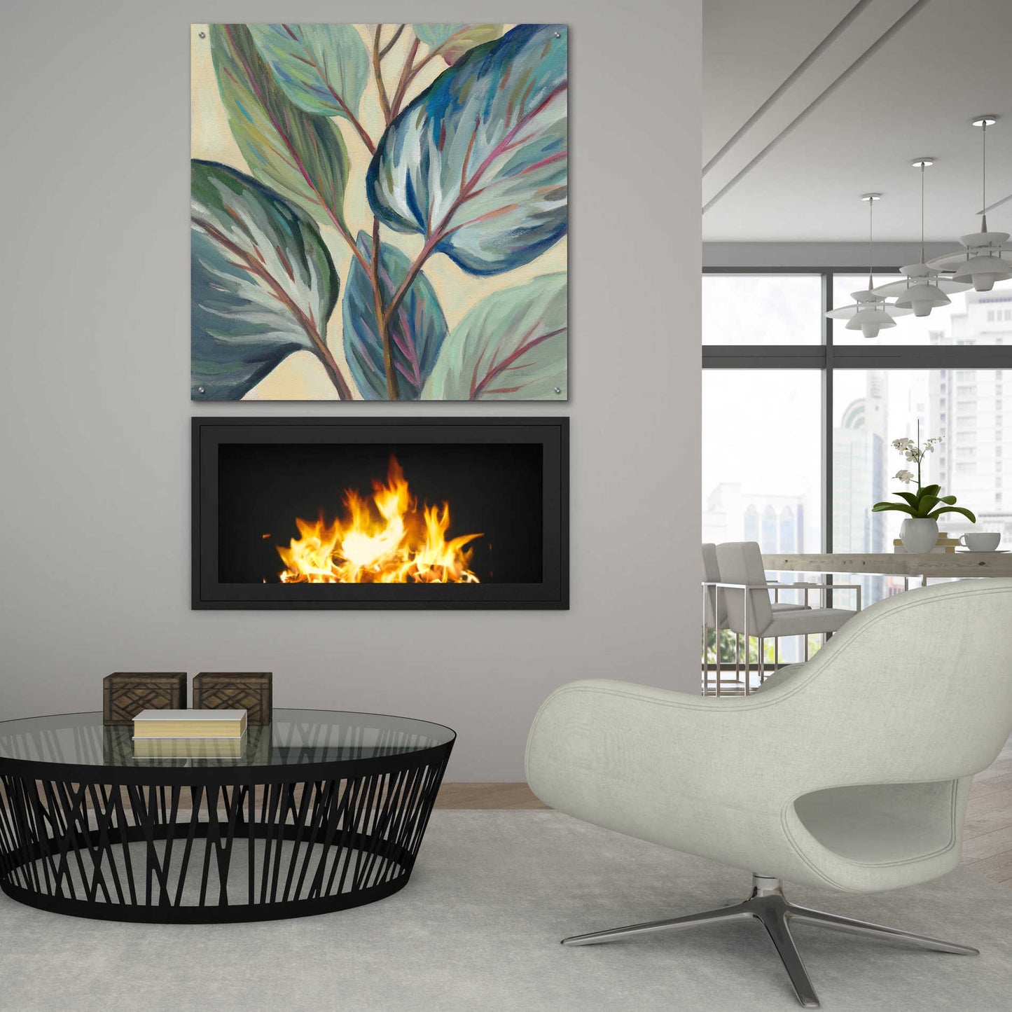 Epic Art 'Greenhouse Leaves' by Silvia Vassileva, Acrylic Glass Wall Art,36x36