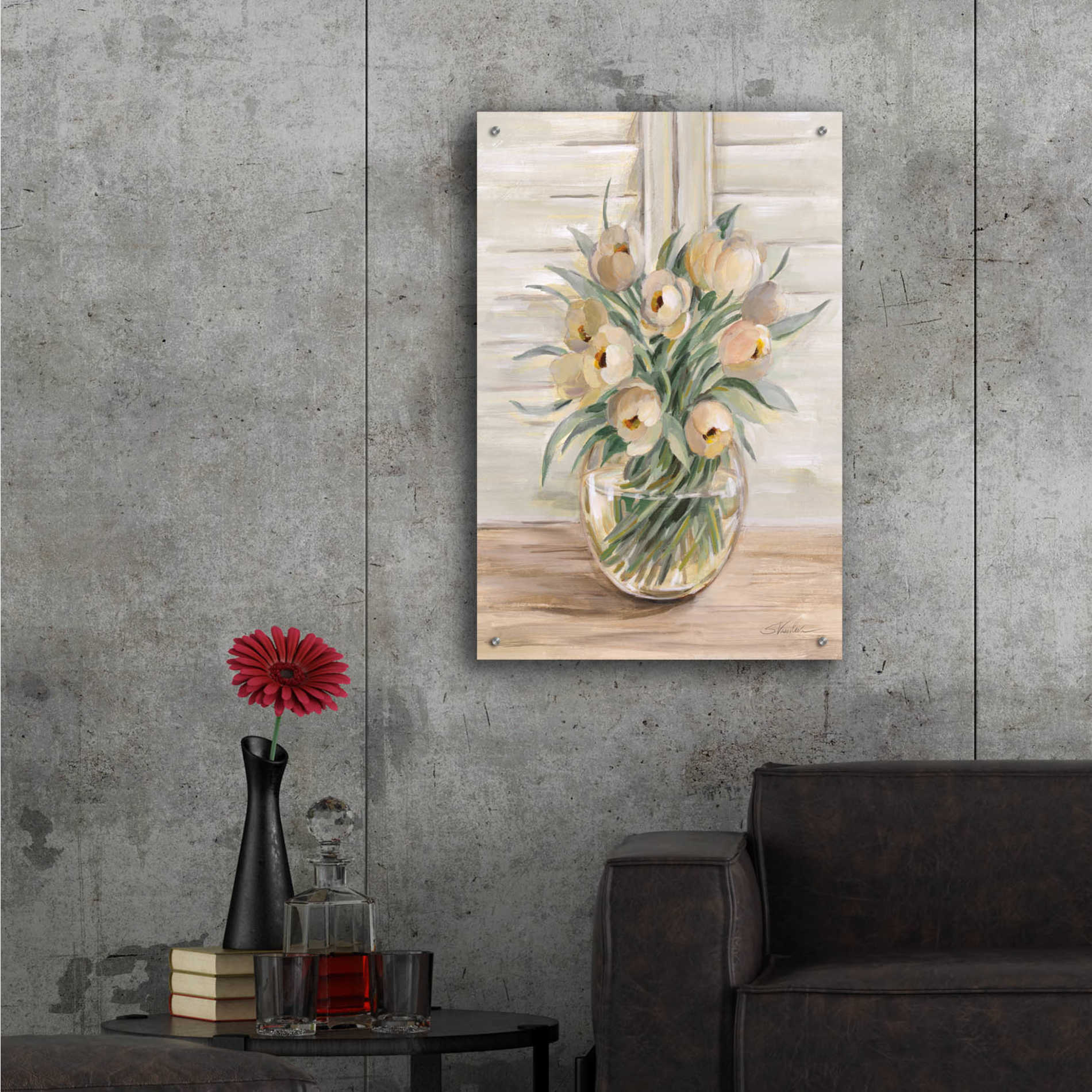 Epic Art 'Blush Floral Bouquet' by Silvia Vassileva, Acrylic Glass Wall Art,24x36