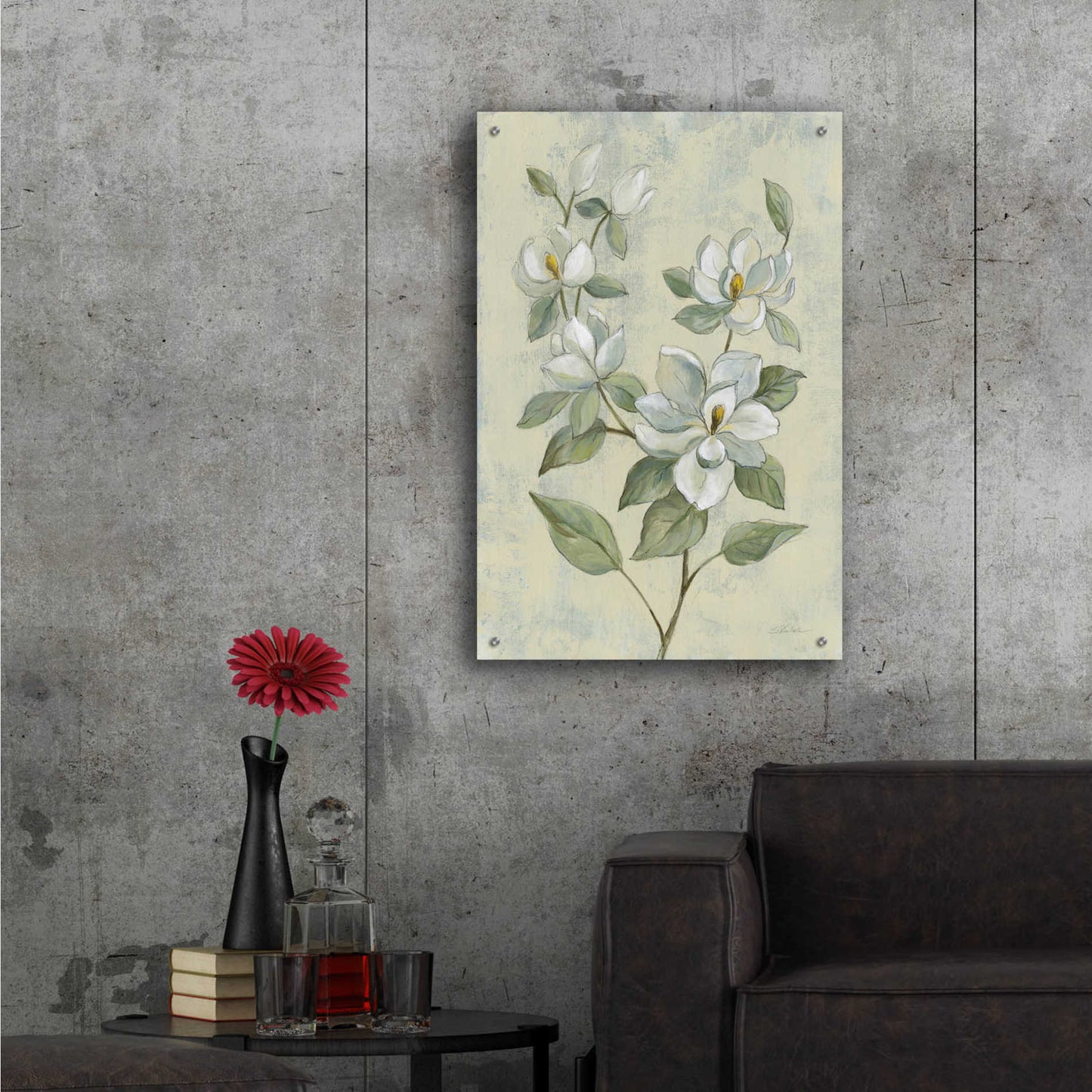 Epic Art 'Sage Magnolia' by Silvia Vassileva, Acrylic Glass Wall Art,24x36