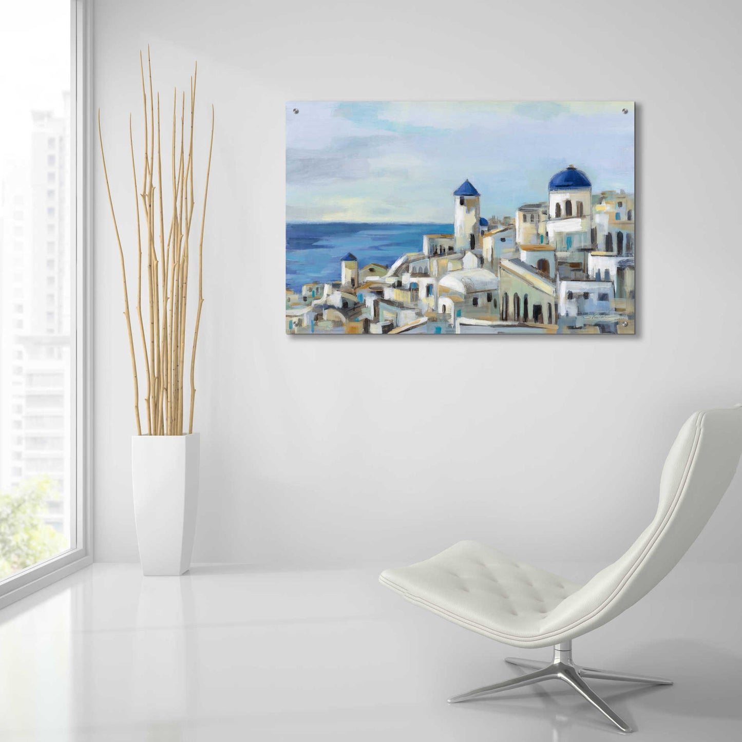 Epic Art 'Santorini View I' by Silvia Vassileva, Acrylic Glass Wall Art,36x24