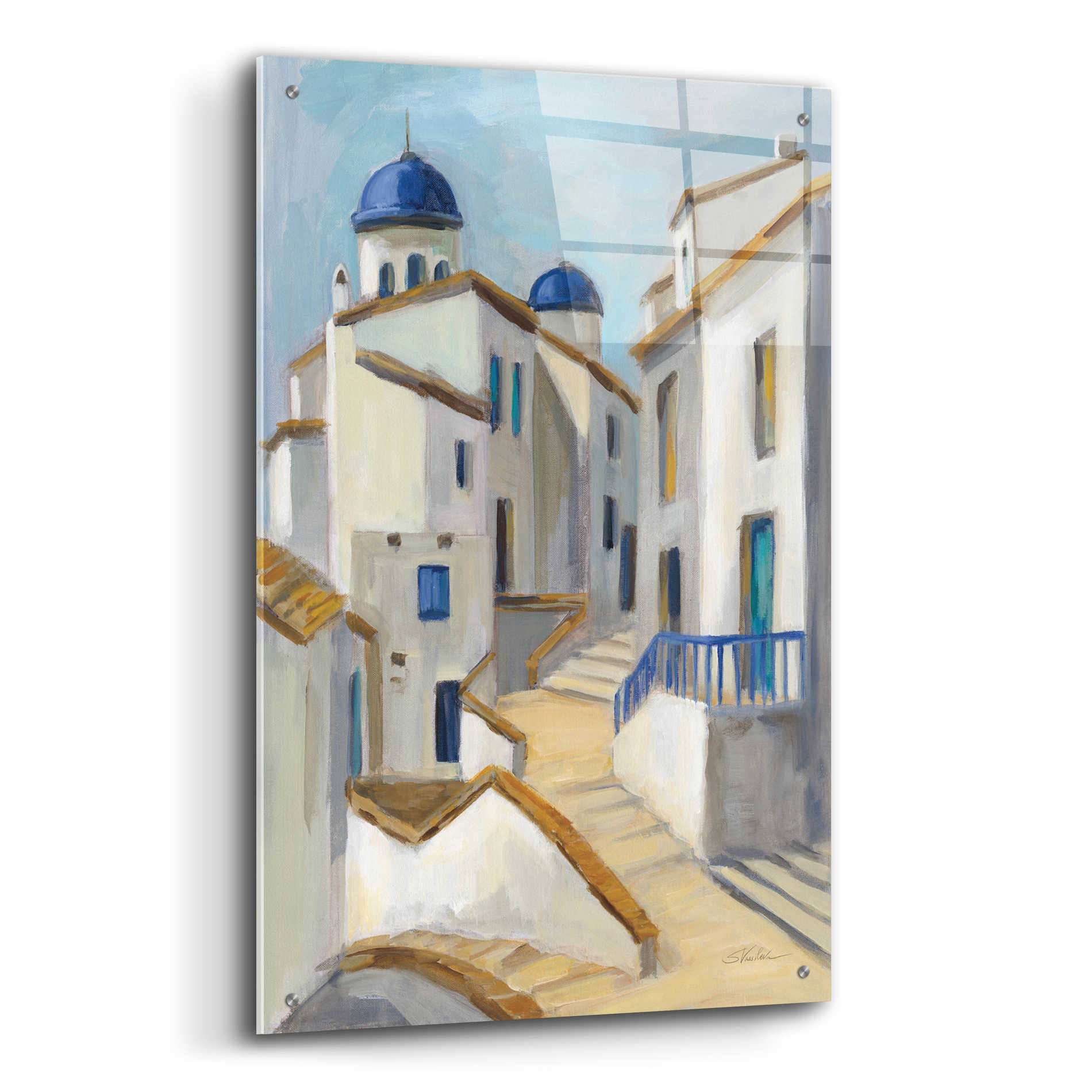 Epic Art 'Santorini View II' by Silvia Vassileva, Acrylic Glass Wall Art,24x36