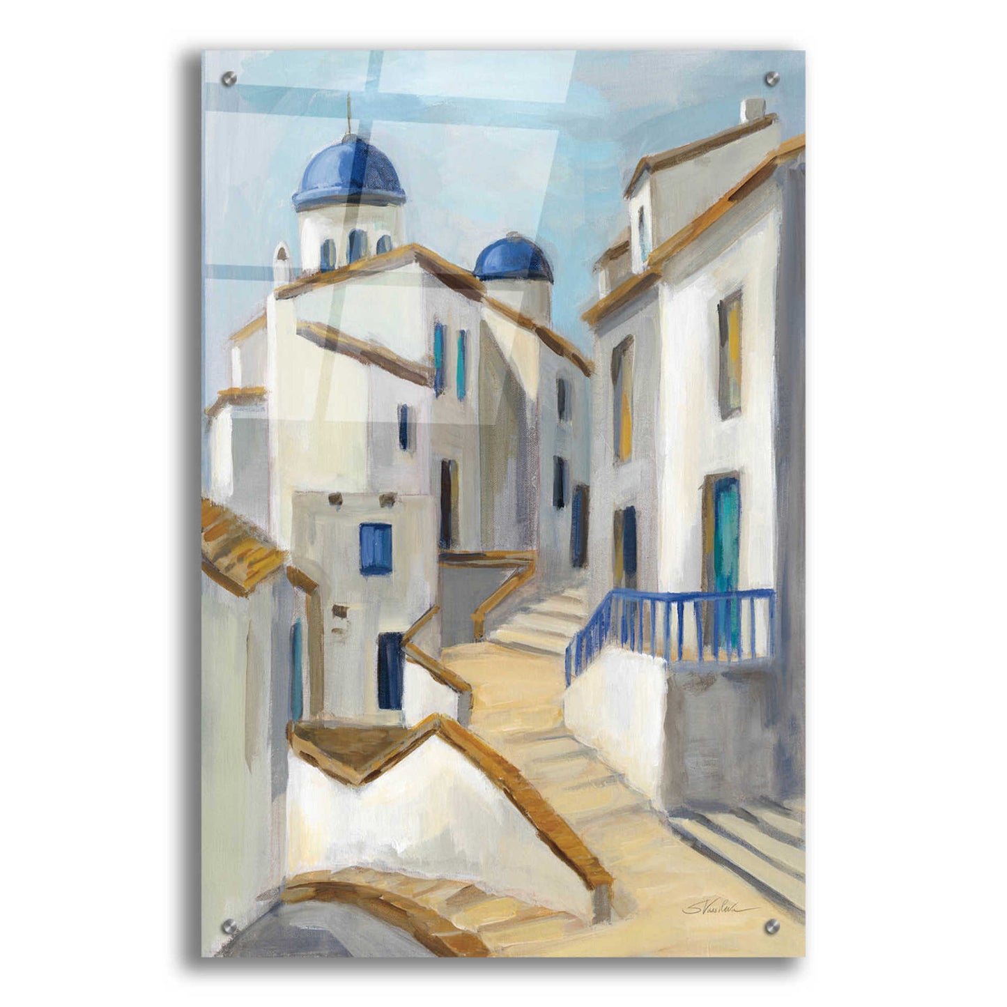 Epic Art 'Santorini View II' by Silvia Vassileva, Acrylic Glass Wall Art,24x36