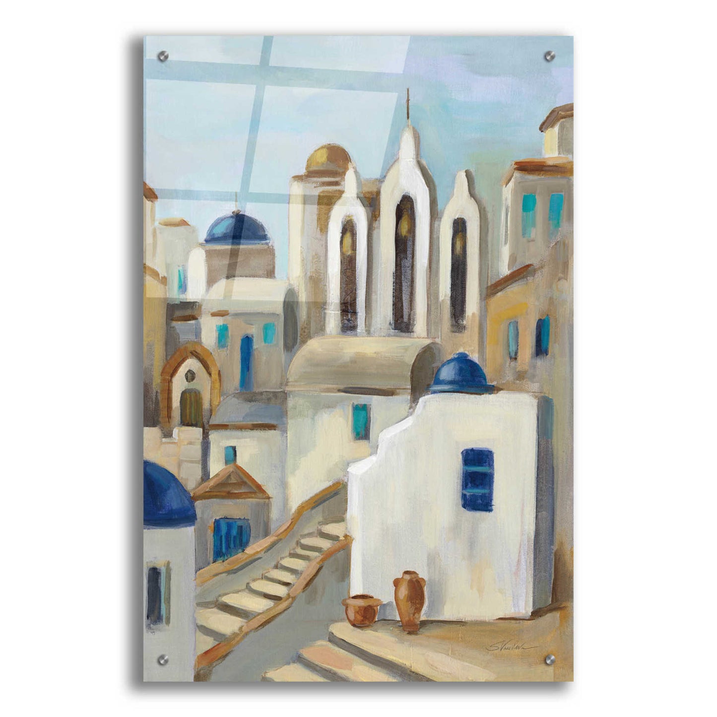 Epic Art 'Santorini View III' by Silvia Vassileva, Acrylic Glass Wall Art,24x36