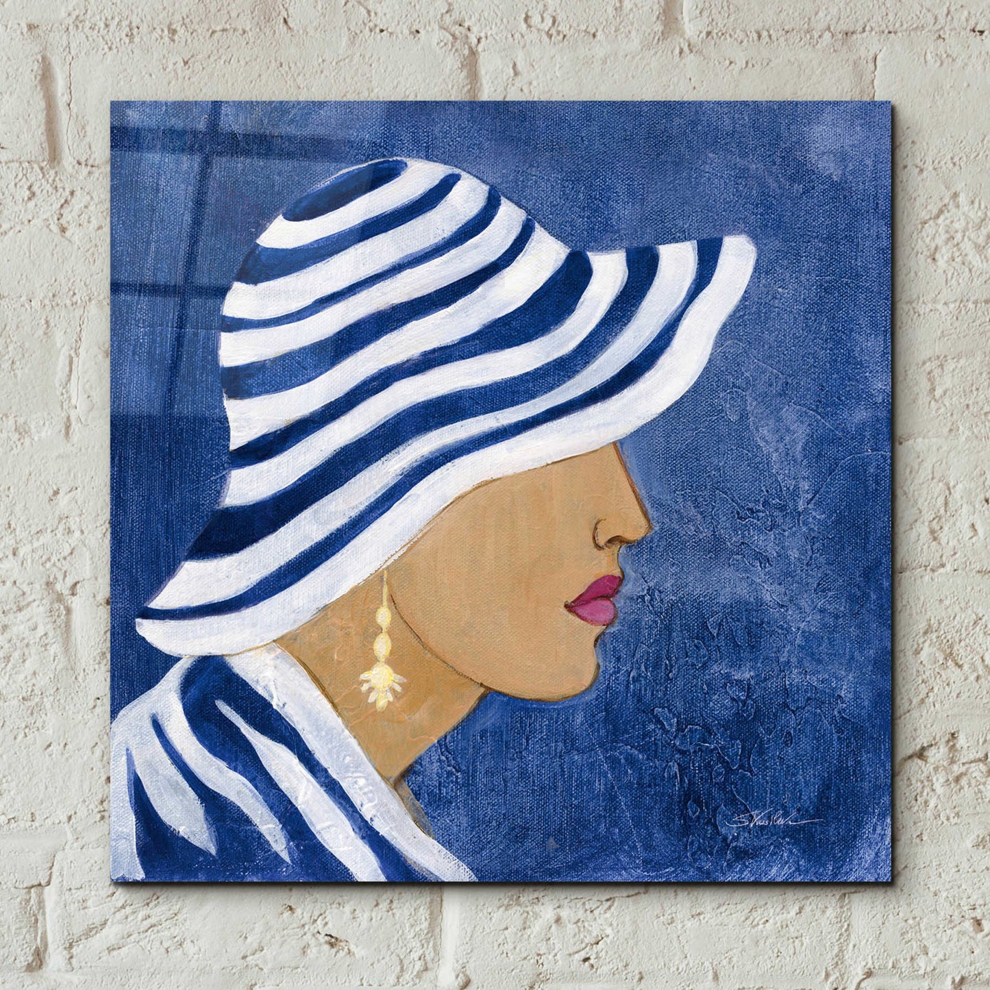 Epic Art 'Lady with Hat I' by Silvia Vassileva, Acrylic Glass Wall Art,12x12