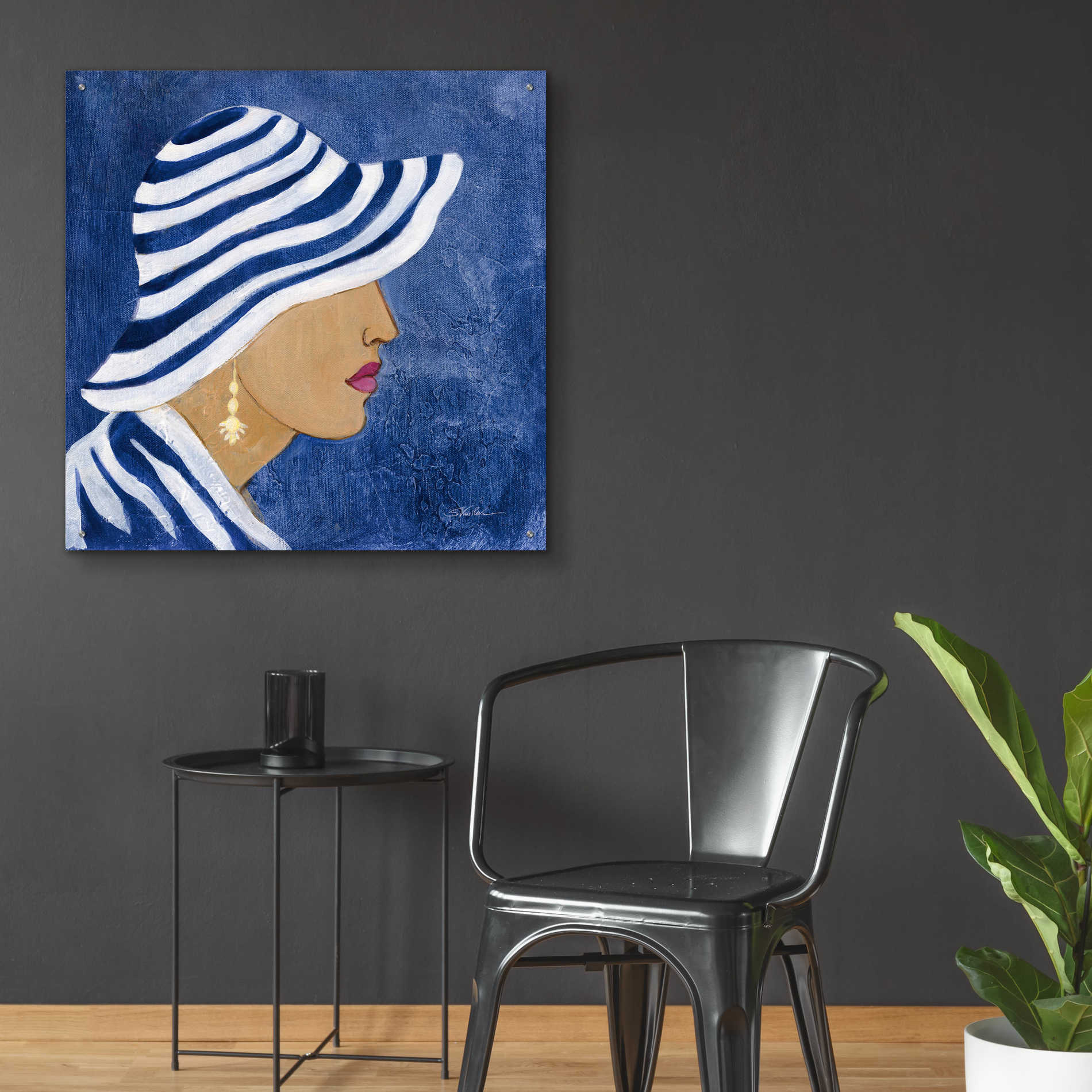 Epic Art 'Lady with Hat I' by Silvia Vassileva, Acrylic Glass Wall Art,36x36