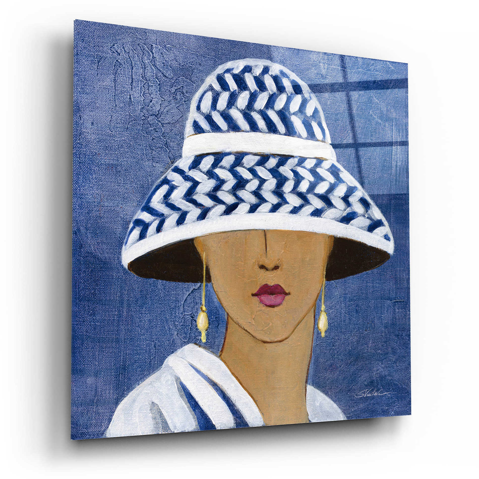 Epic Art 'Lady with Hat II' by Silvia Vassileva, Acrylic Glass Wall Art,12x12