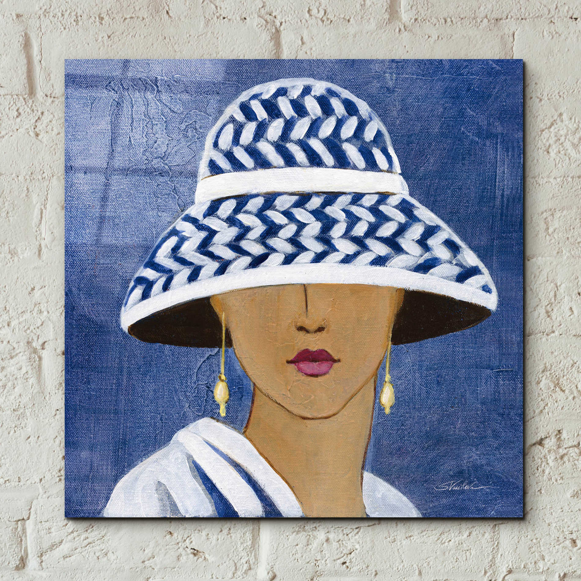 Epic Art 'Lady with Hat II' by Silvia Vassileva, Acrylic Glass Wall Art,12x12