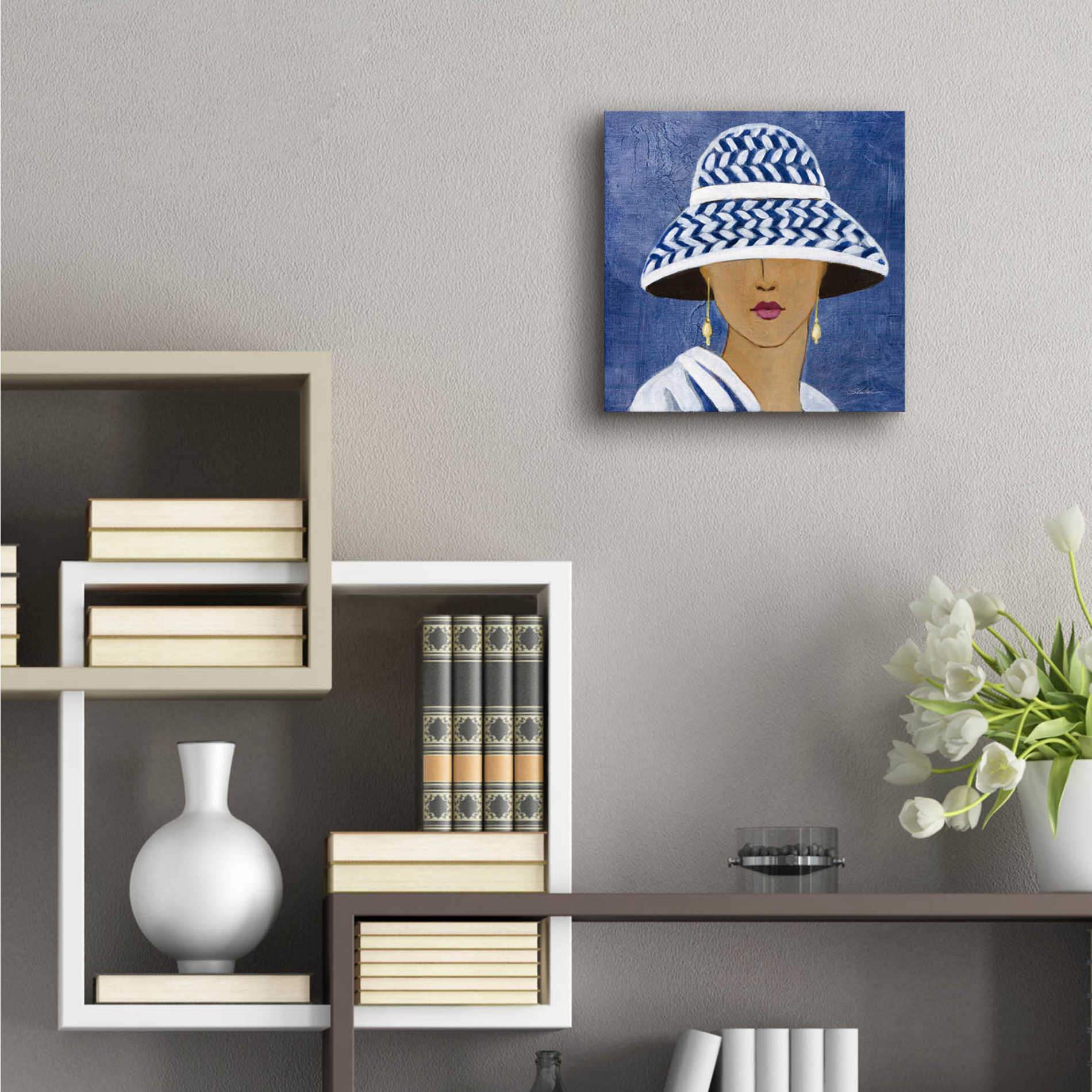 Epic Art 'Lady with Hat II' by Silvia Vassileva, Acrylic Glass Wall Art,12x12