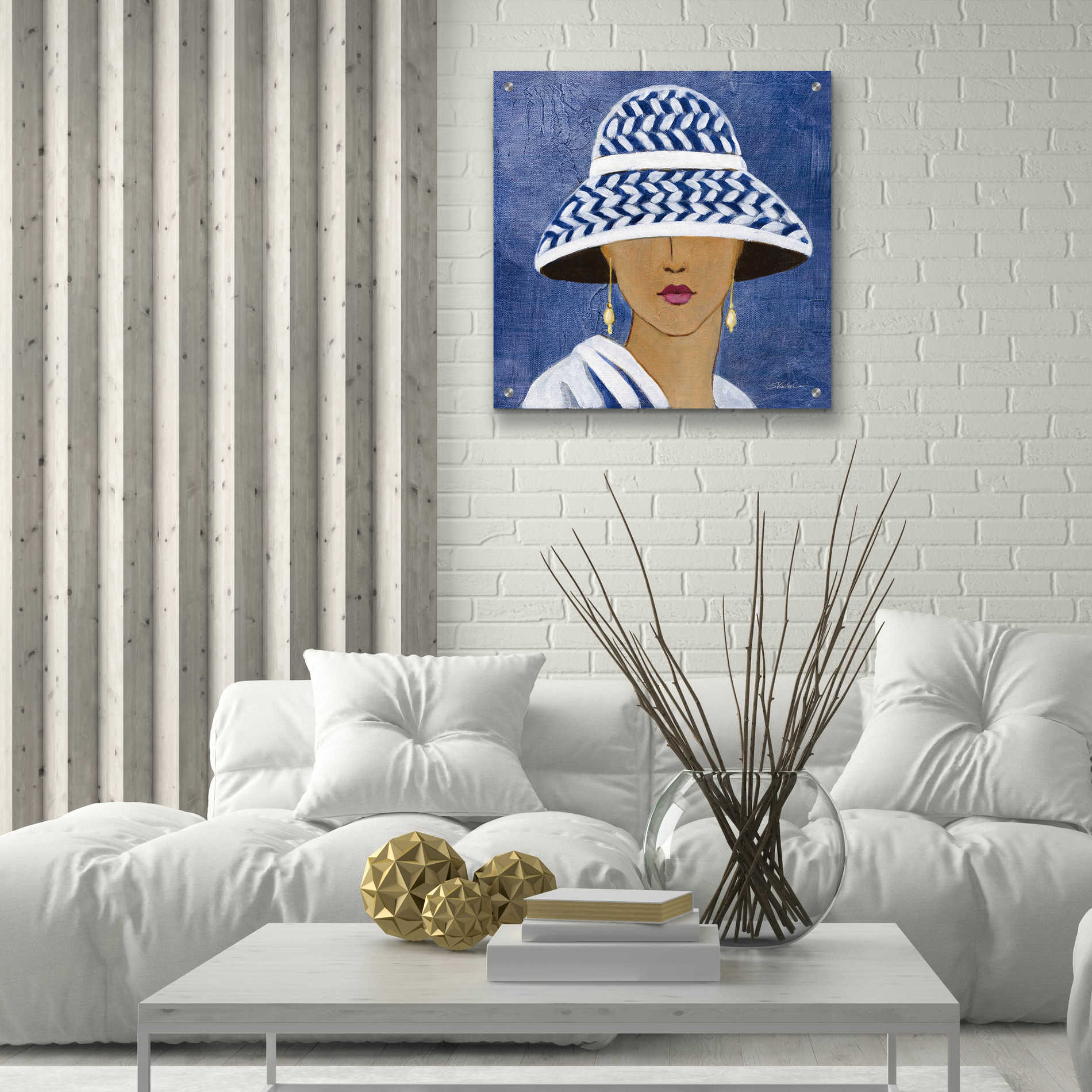 Epic Art 'Lady with Hat II' by Silvia Vassileva, Acrylic Glass Wall Art,24x24