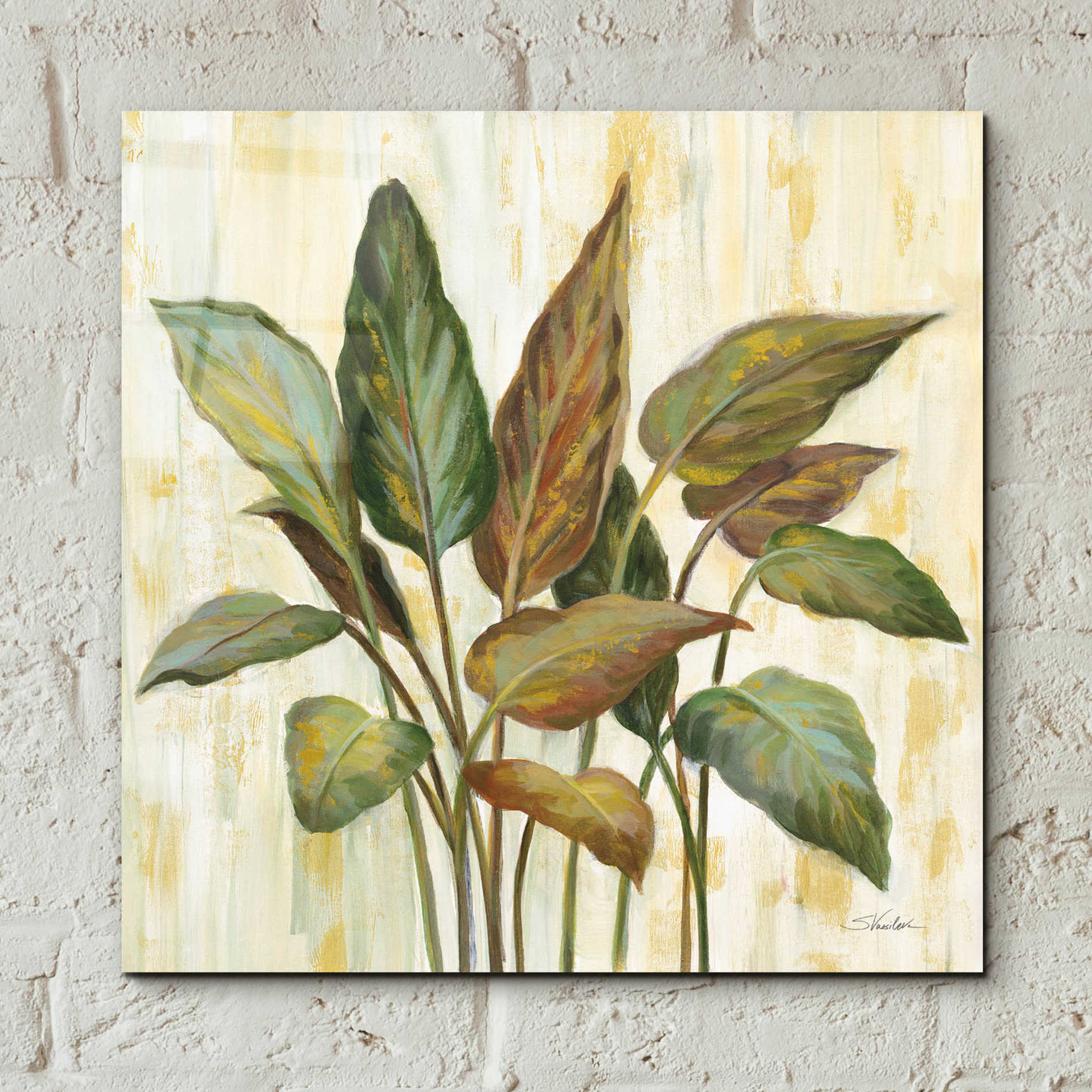 Epic Art 'Fall Greenhouse Leaves' by Silvia Vassileva, Acrylic Glass Wall Art,12x12