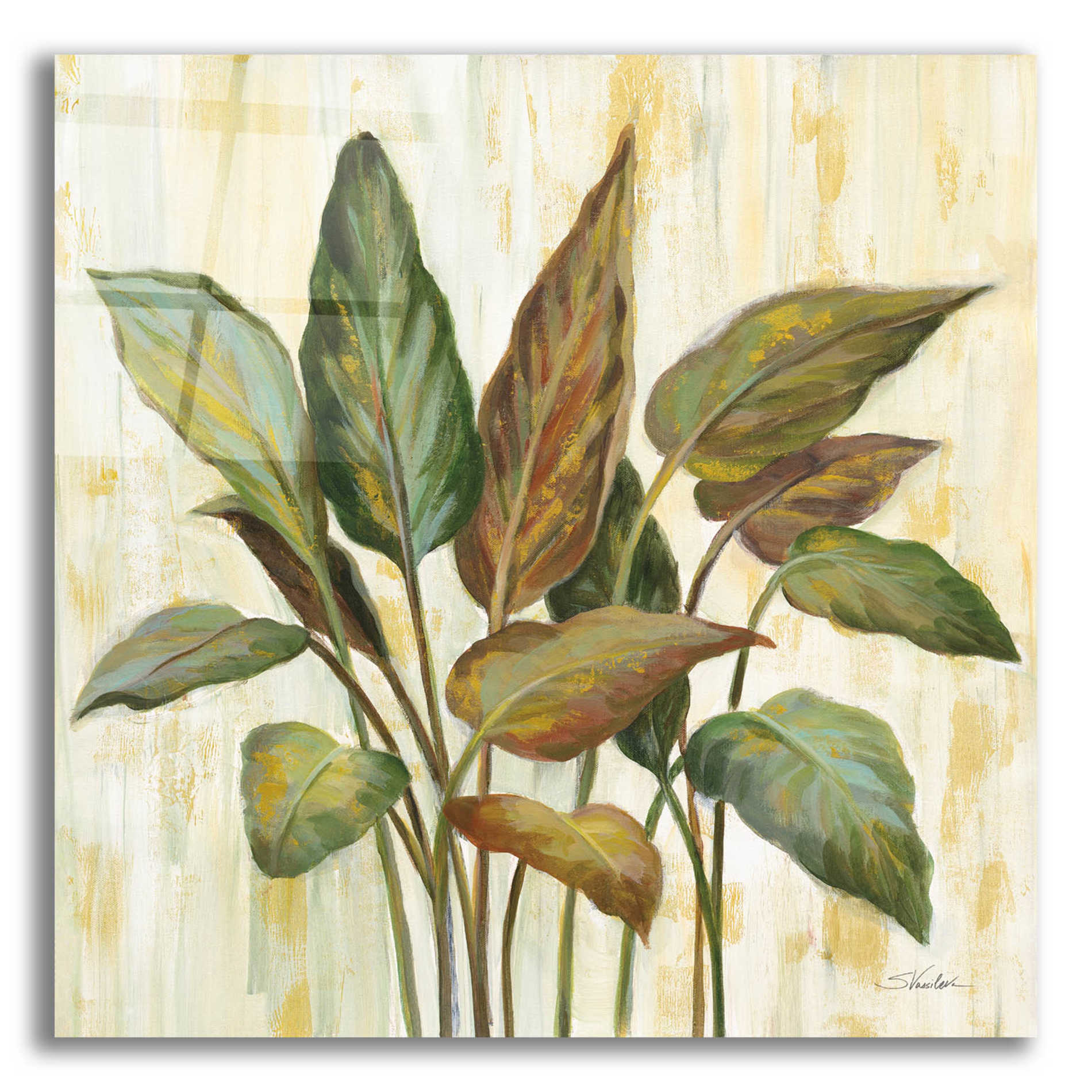 Epic Art 'Fall Greenhouse Leaves' by Silvia Vassileva, Acrylic Glass Wall Art,12x12