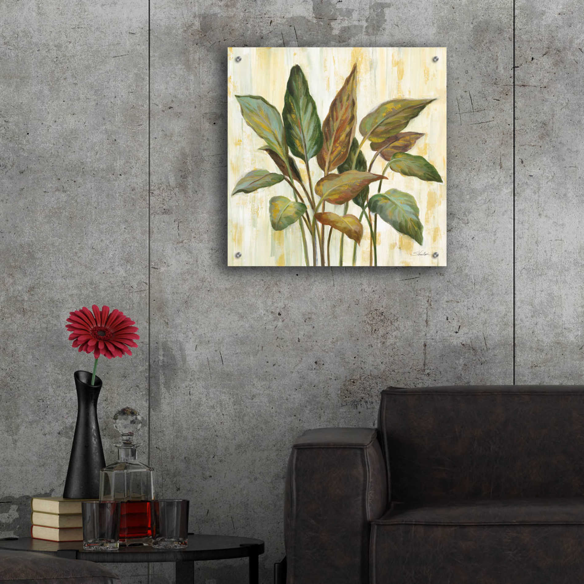 Epic Art 'Fall Greenhouse Leaves' by Silvia Vassileva, Acrylic Glass Wall Art,24x24