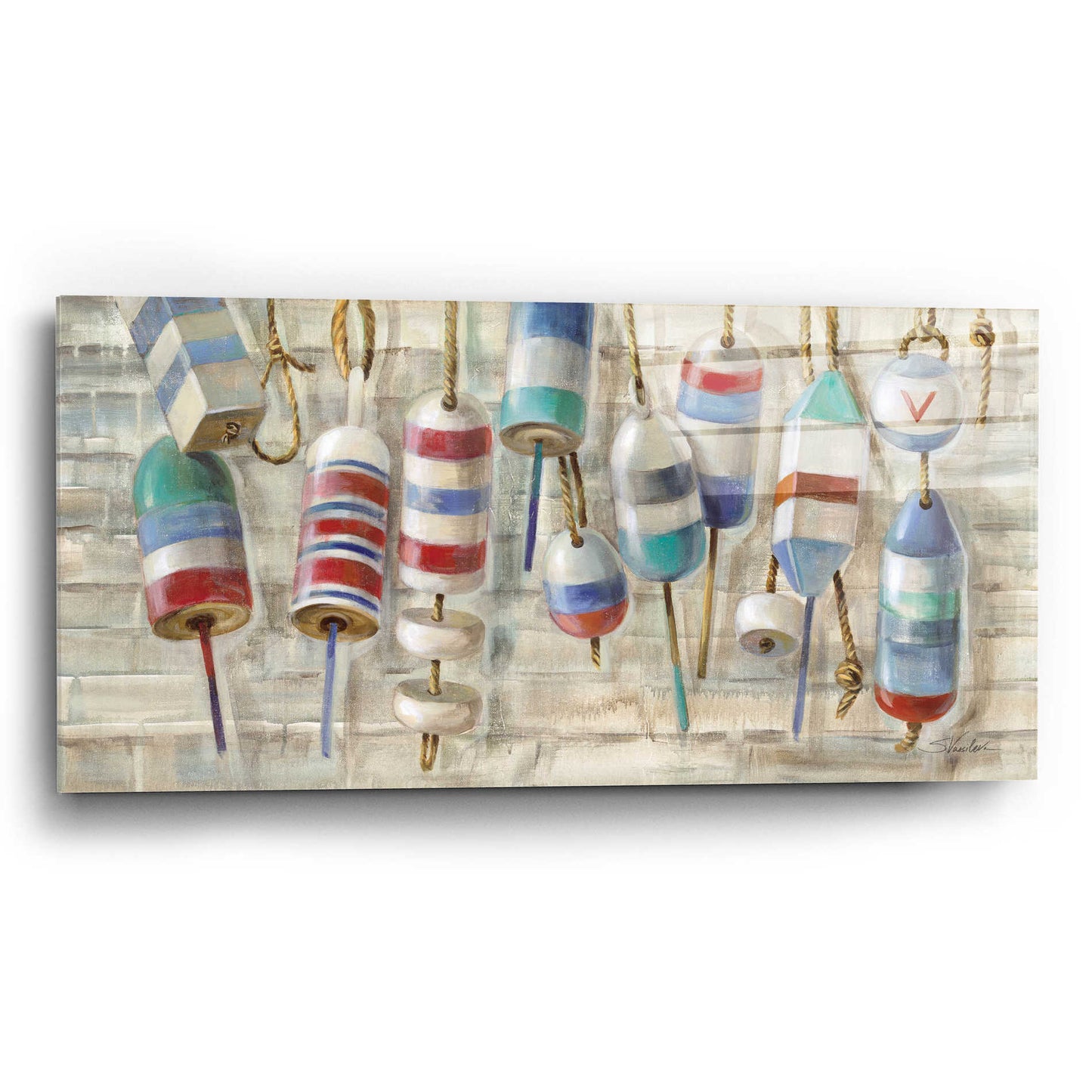 Epic Art 'Summer Buoys' by Silvia Vassileva, Acrylic Glass Wall Art,24x12