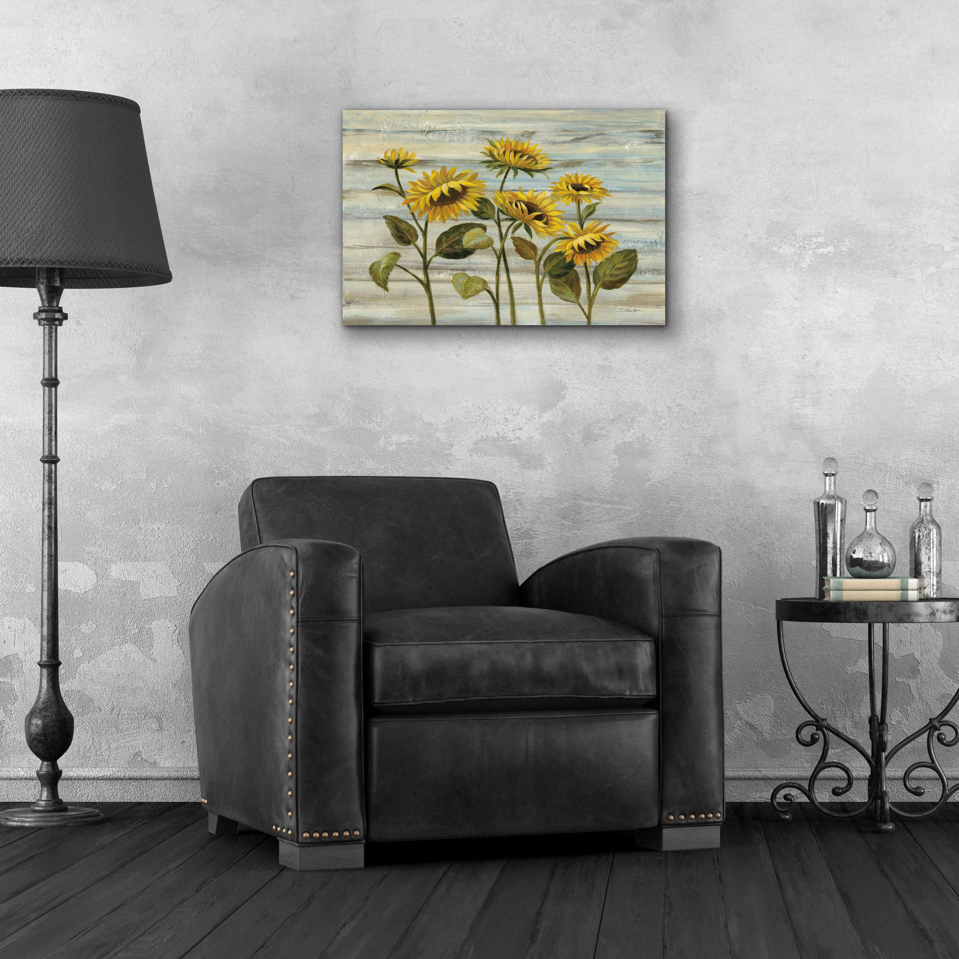 Epic Art 'Cottage Sunflowers' by Silvia Vassileva, Acrylic Glass Wall Art,24x16