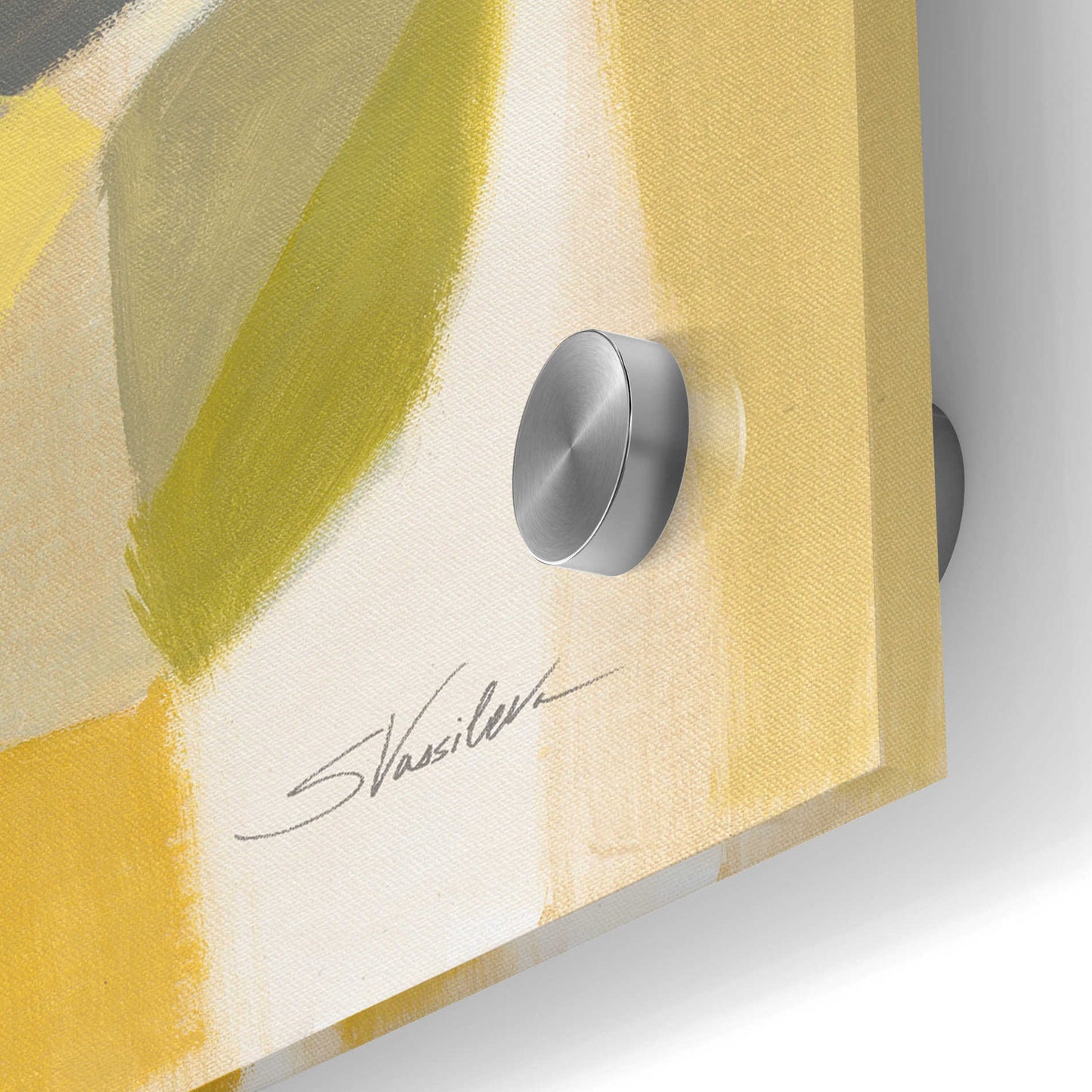 Epic Art 'Mid Mod Yellow' by Silvia Vassileva, Acrylic Glass Wall Art,24x24