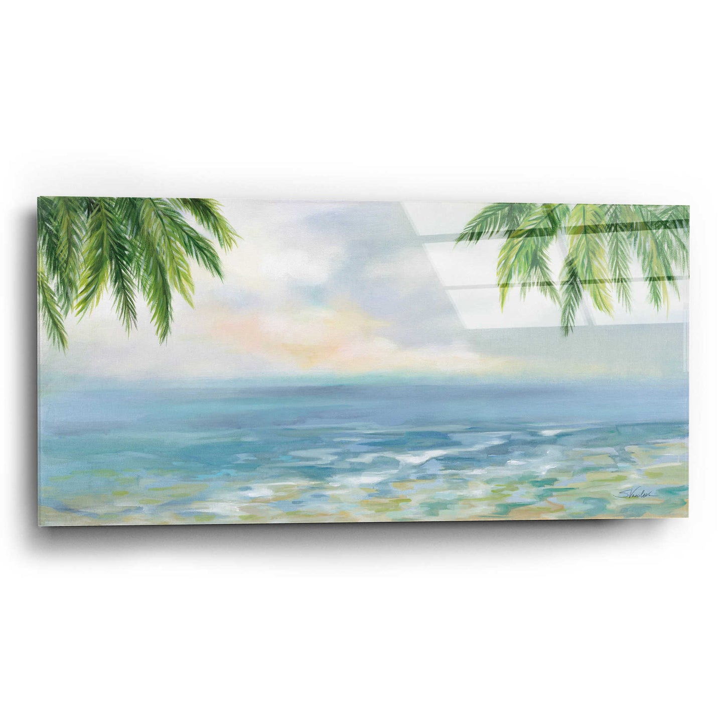 Epic Art 'Island Morning' by Silvia Vassileva, Acrylic Glass Wall Art,24x12