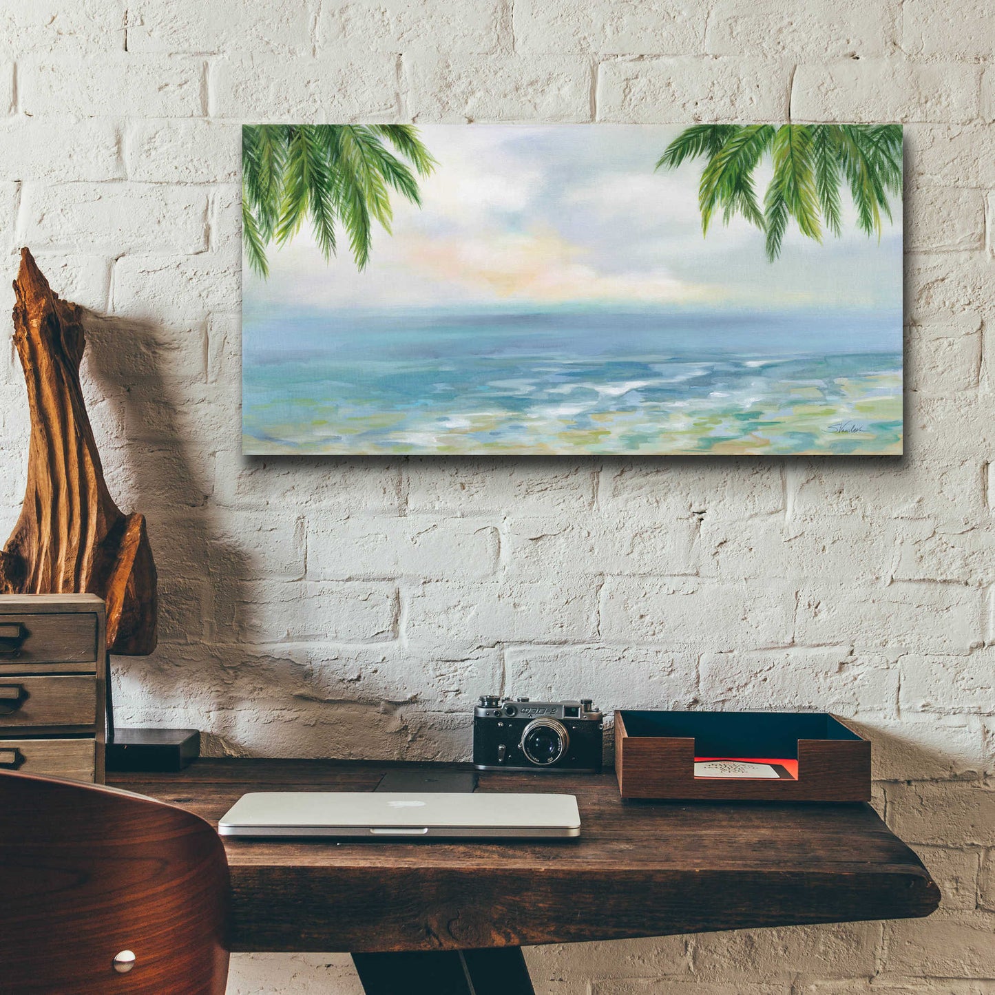 Epic Art 'Island Morning' by Silvia Vassileva, Acrylic Glass Wall Art,24x12