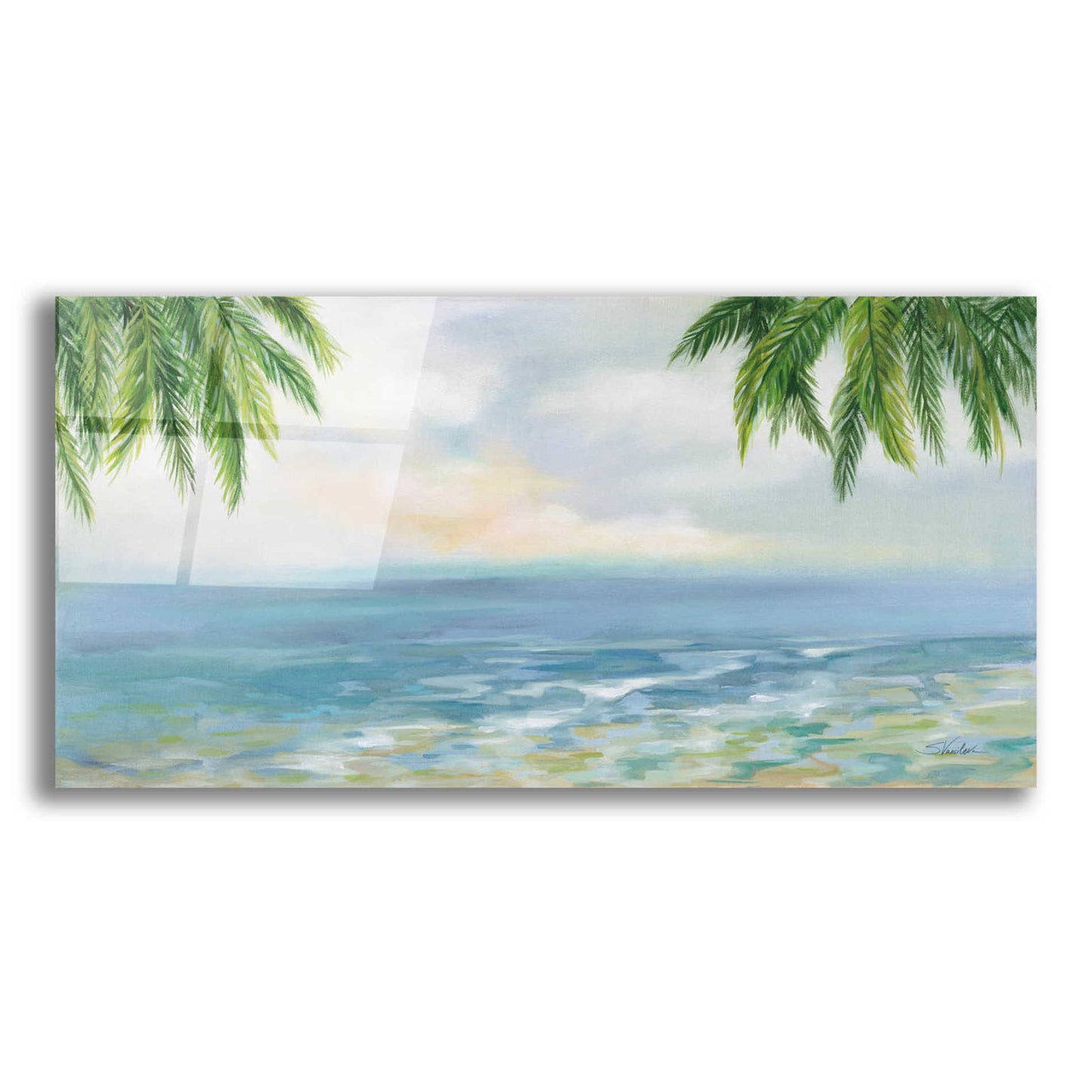 Epic Art 'Island Morning' by Silvia Vassileva, Acrylic Glass Wall Art,24x12