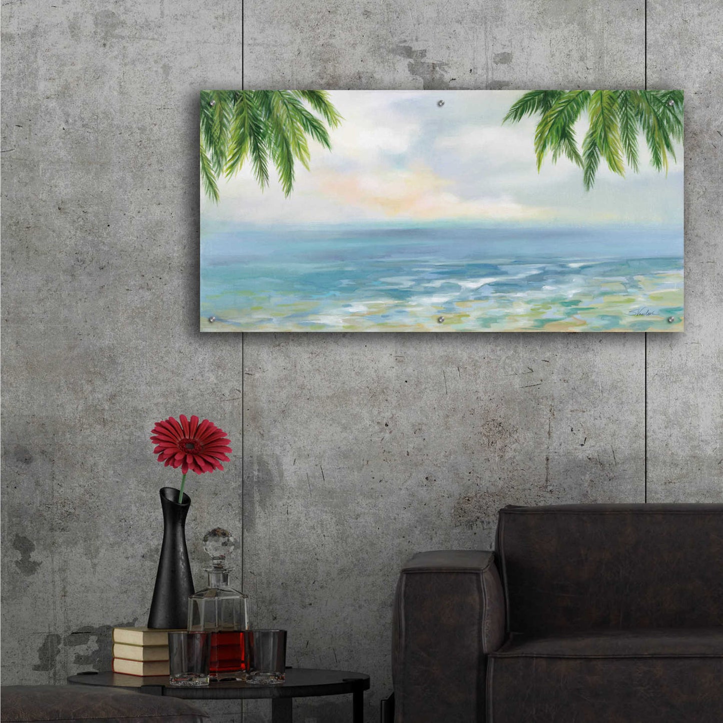 Epic Art 'Island Morning' by Silvia Vassileva, Acrylic Glass Wall Art,48x24