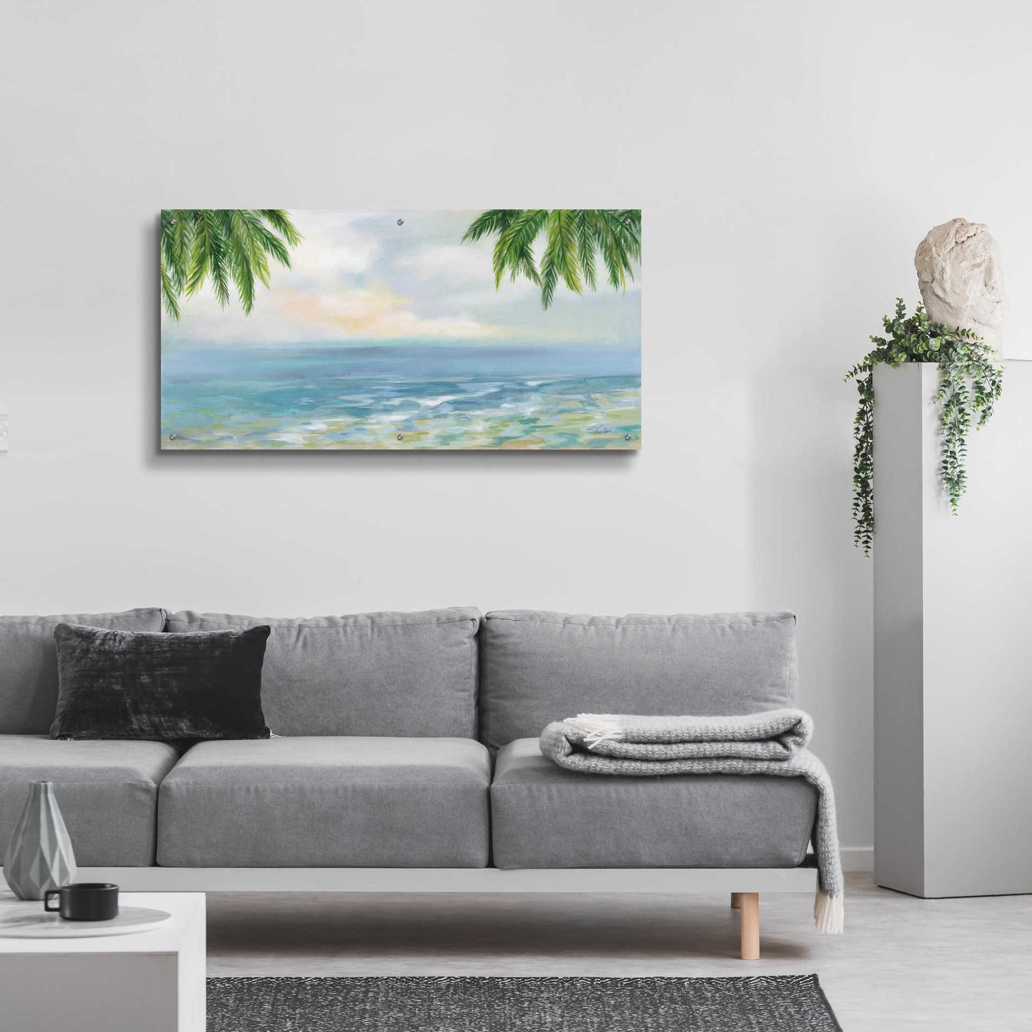 Epic Art 'Island Morning' by Silvia Vassileva, Acrylic Glass Wall Art,48x24