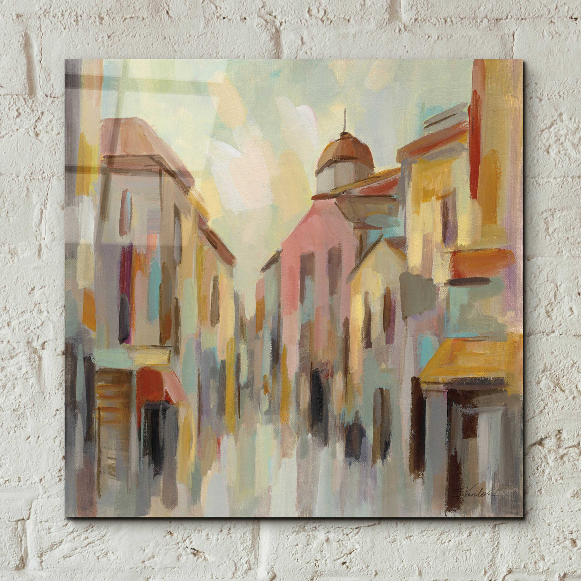 Epic Art 'Pastel Street II' by Silvia Vassileva, Acrylic Glass Wall Art,12x12