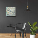 Epic Art 'Blue Gray Floral' by Silvia Vassileva, Acrylic Glass Wall Art,24x24