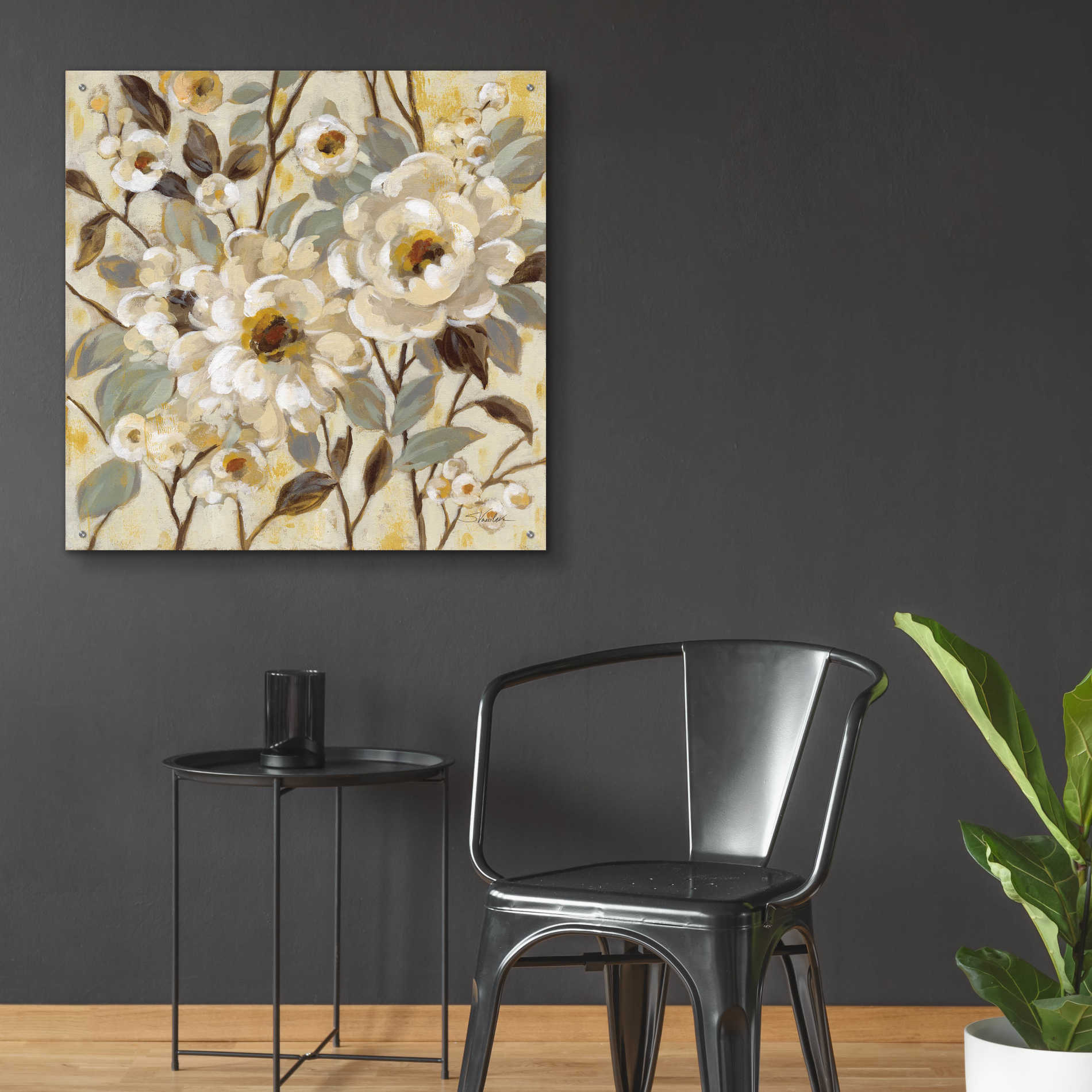 Epic Art 'Golden Nature' by Silvia Vassileva, Acrylic Glass Wall Art,36x36